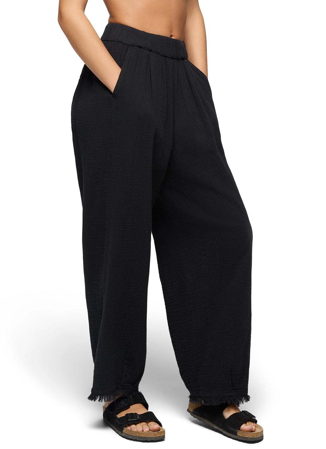 prAna Women's Solid Hideaways Wide Leg Pant、mySite、noshort