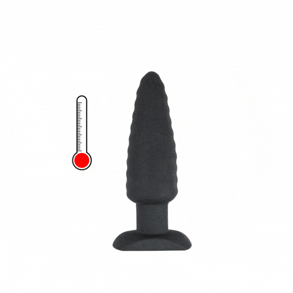 Heat Up Vibrating Butt Plug | Black | 3 Function | USB | Medium、mySite、bottomscart