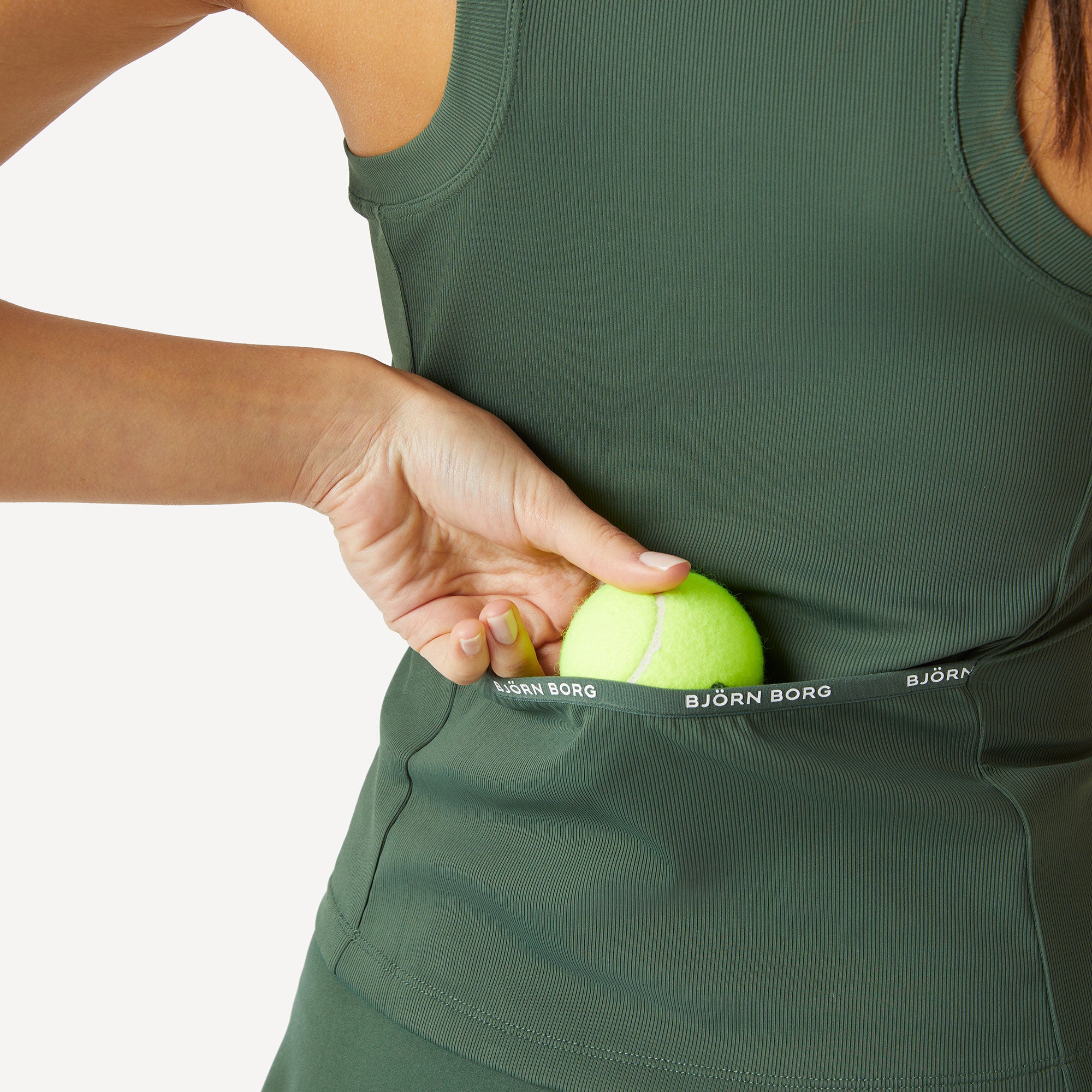 Bj枚rn Borg Ace Women's Rib Pocket Tennis Tank、mySite、neckold