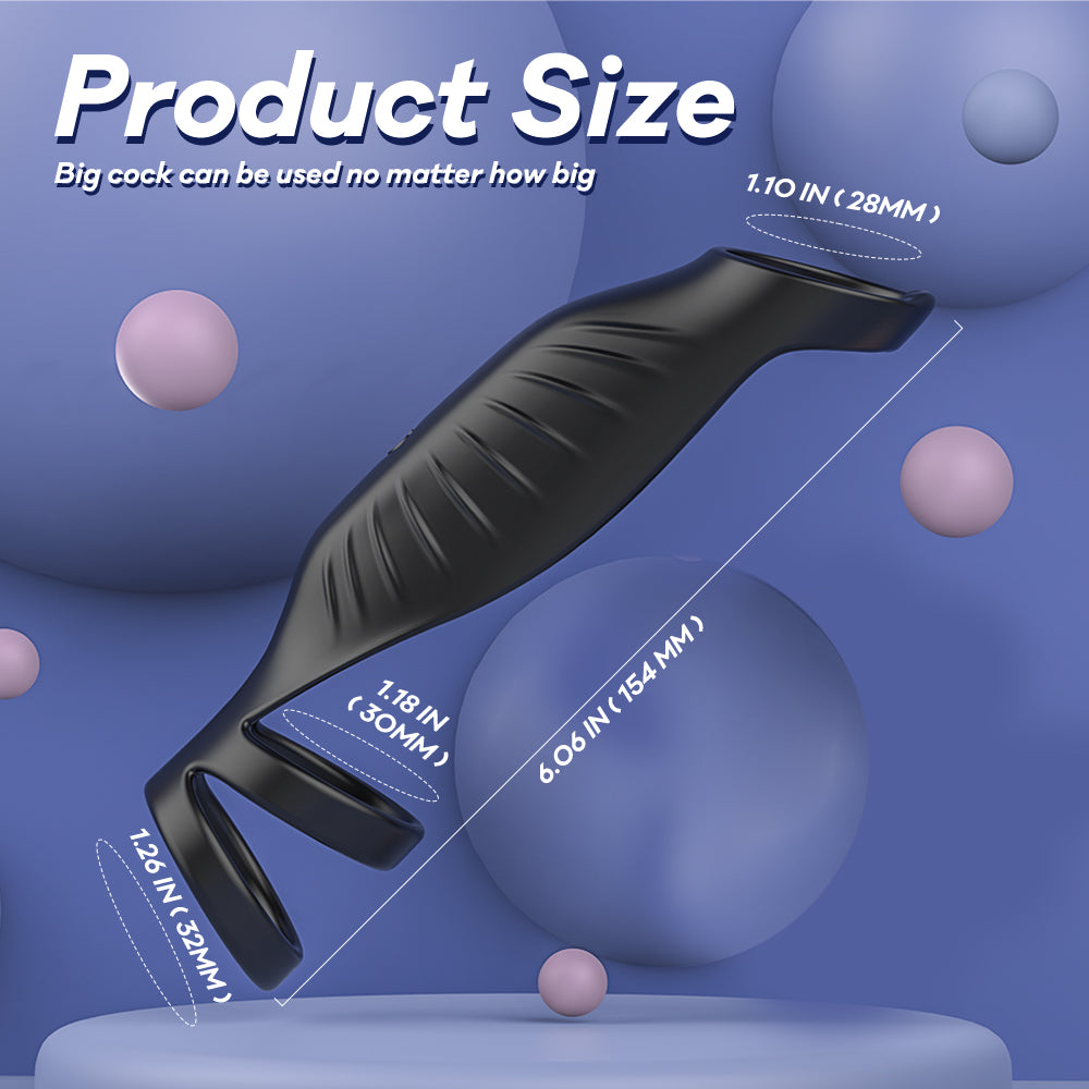 Inspire Double Vibrating Cock Sleeve | Head & Glans Lock | Couples | Remote Control | USB、mySite、bottomscart