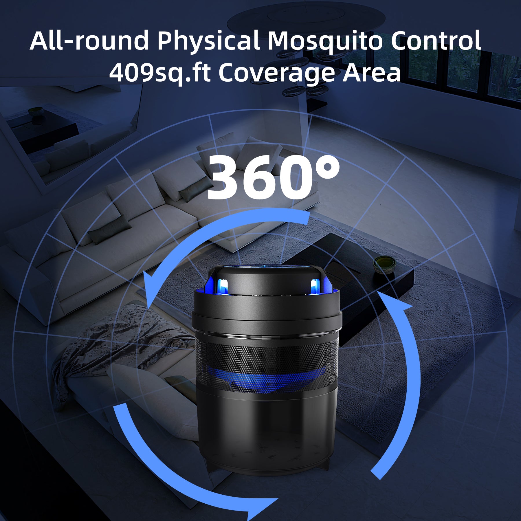 KLOUDIC Bug Zapper, Insect Trap indoor ,Electric Mosquito Killer, USB Powered Non-Toxic Pest Control for Home ,Capming、mySite、fannypackpong