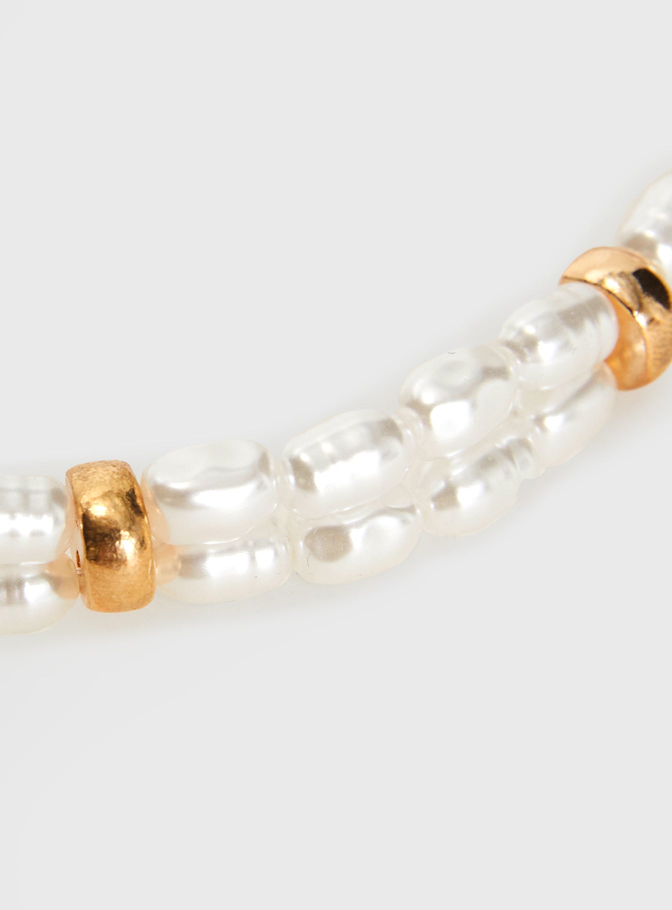 Zayden Double Layered Pearl Necklace Gold、mySite、solidvoid
