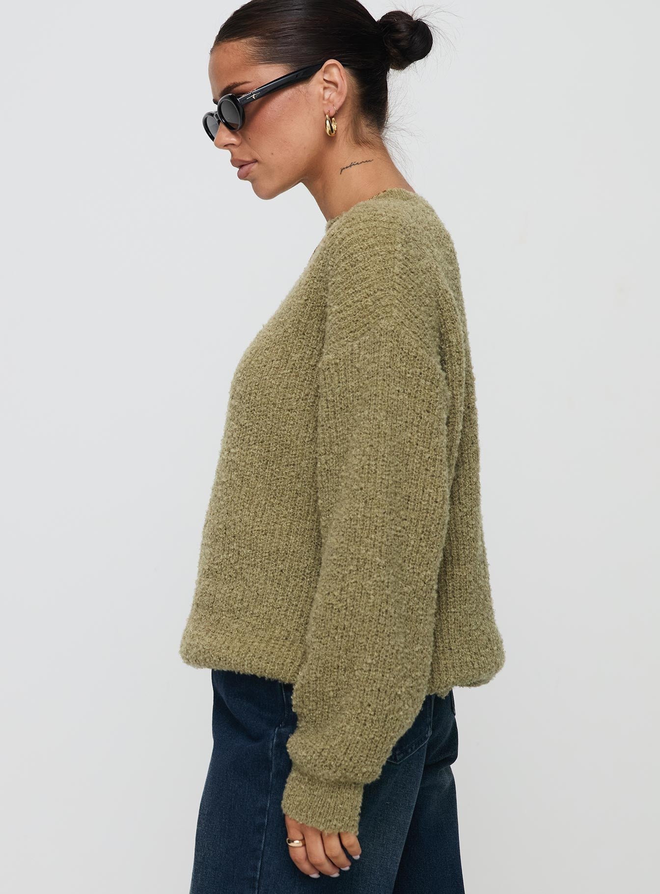 South End Knit Sweater Khaki、mySite、solidvoid