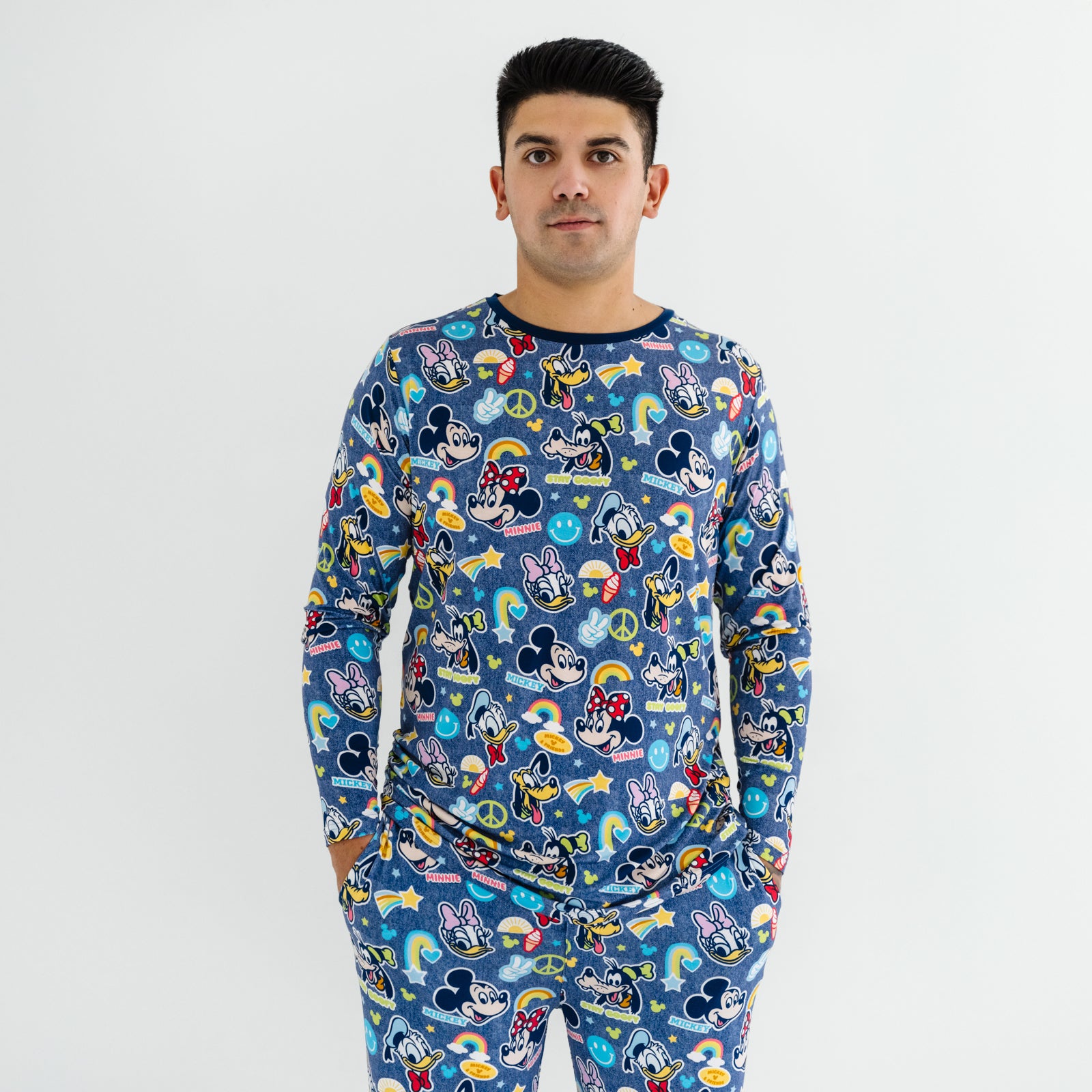  Navy Disney Mickey's Clubhouse Men's Long Sleeve Pajama Top、mySite、layawaytickets