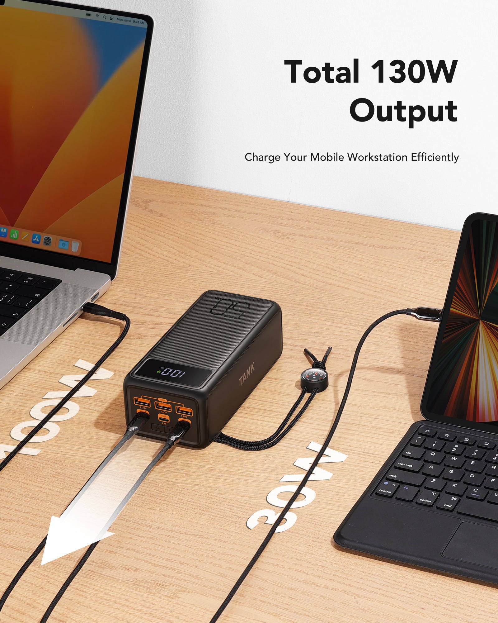 Tank Boost 56000mAh 130W Camping Power Bank for Laptop、mySite、fannypackpong