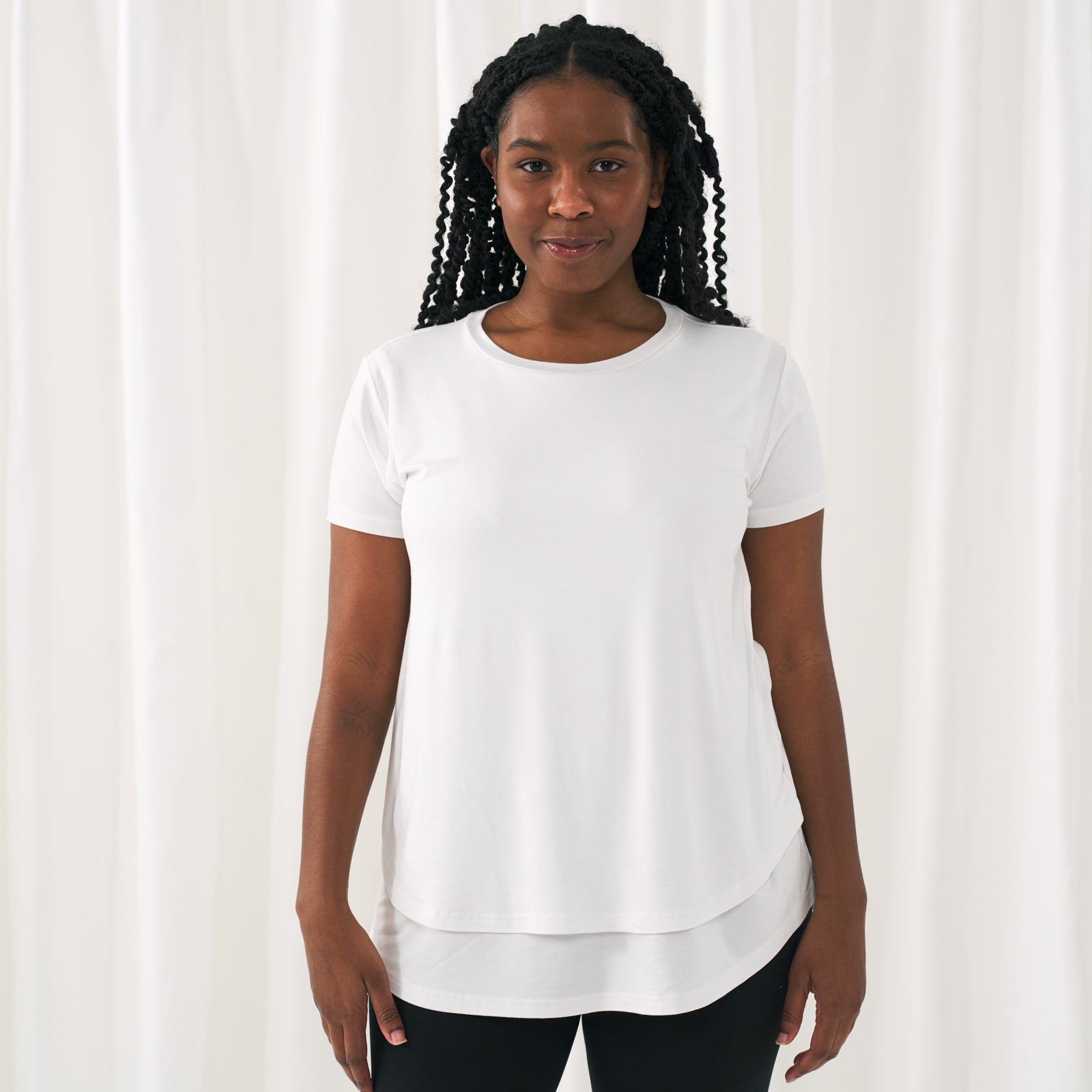 Bright White Women's Nursing Top、mySite、g9winljtr