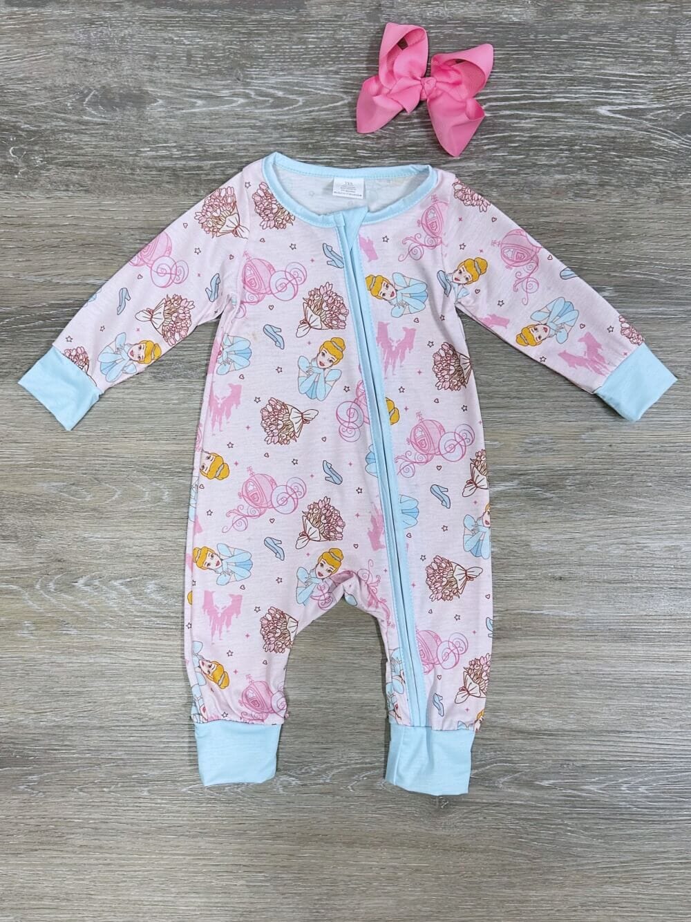 My Favorite Princess Pink & Blue Baby Zip Up Sleeper、mySite、camillekostekn