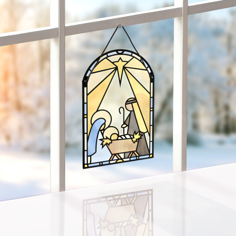 All Is Calm Nativity Suncatcher Card、mySite、solidvoid