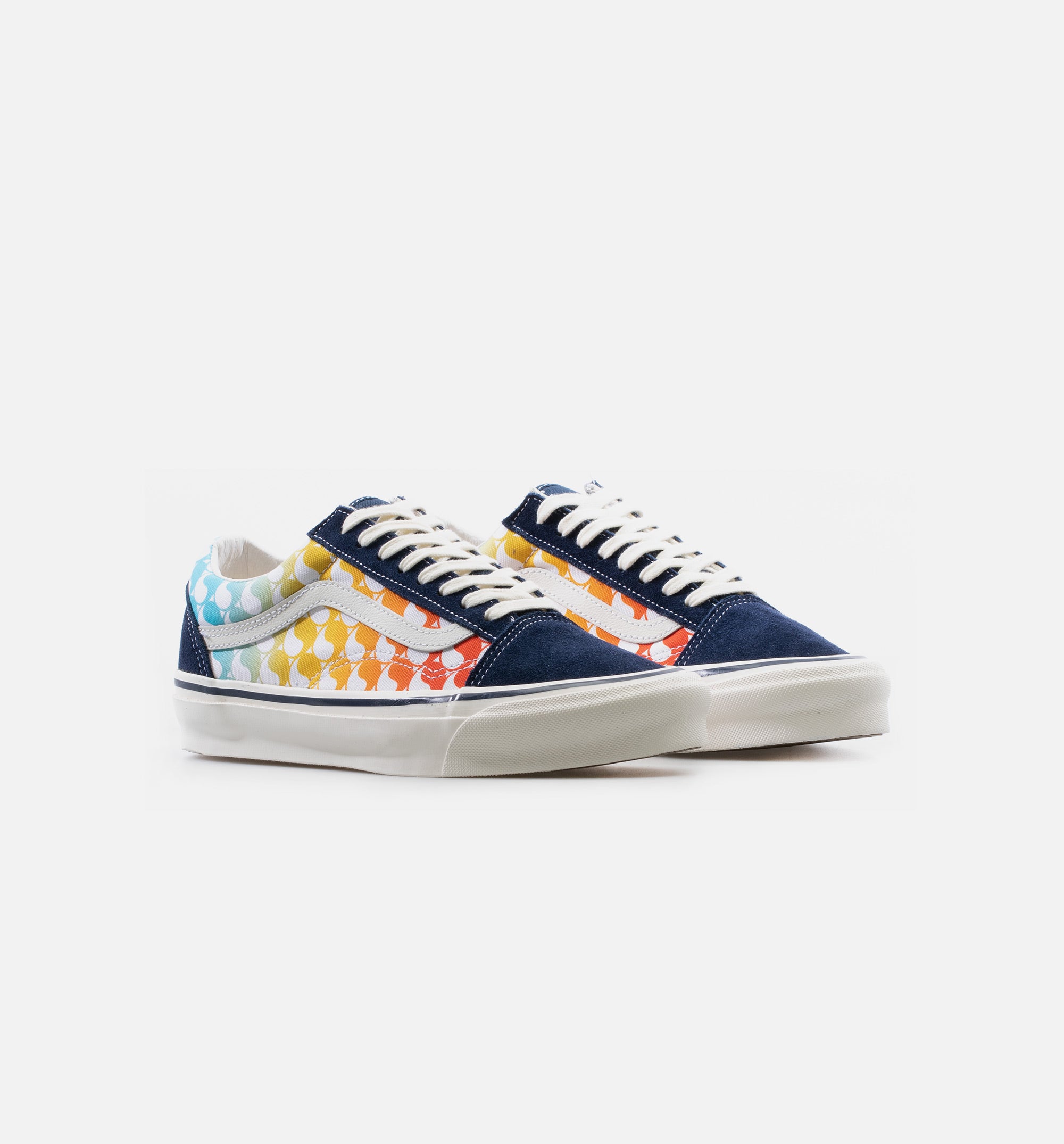 OG Old Skool Free & Easy LX Mens Skate Shoe - Navy Blue/White/Orange/Yellow/Blue、mySite、dreamappss