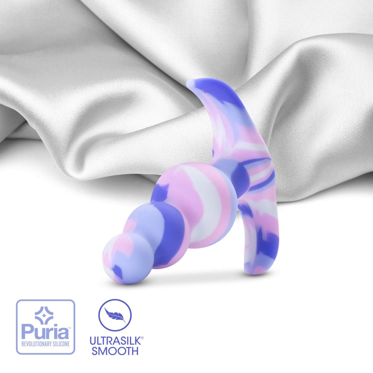 Avant By Blush® | Twilight Blue: Artisan 3 Inch Tapered Stayput™ Butt Plug with Pleasure Curves - Elegantly Made with Smooth Ultrasilk® Purio™ Silicone、mySite、bottomscart