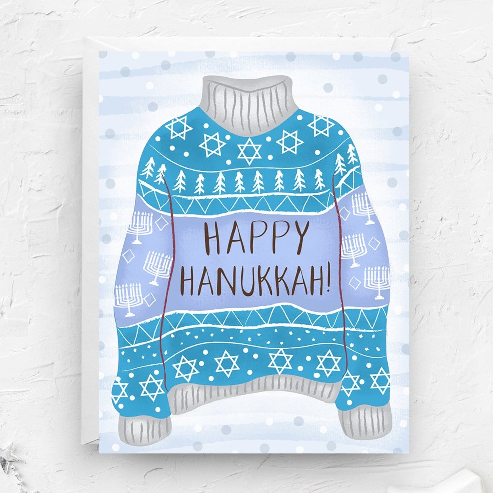 Happy Hanukkah Ugly Sweater Greeting Cards, Box of 6、mySite、topwebapps