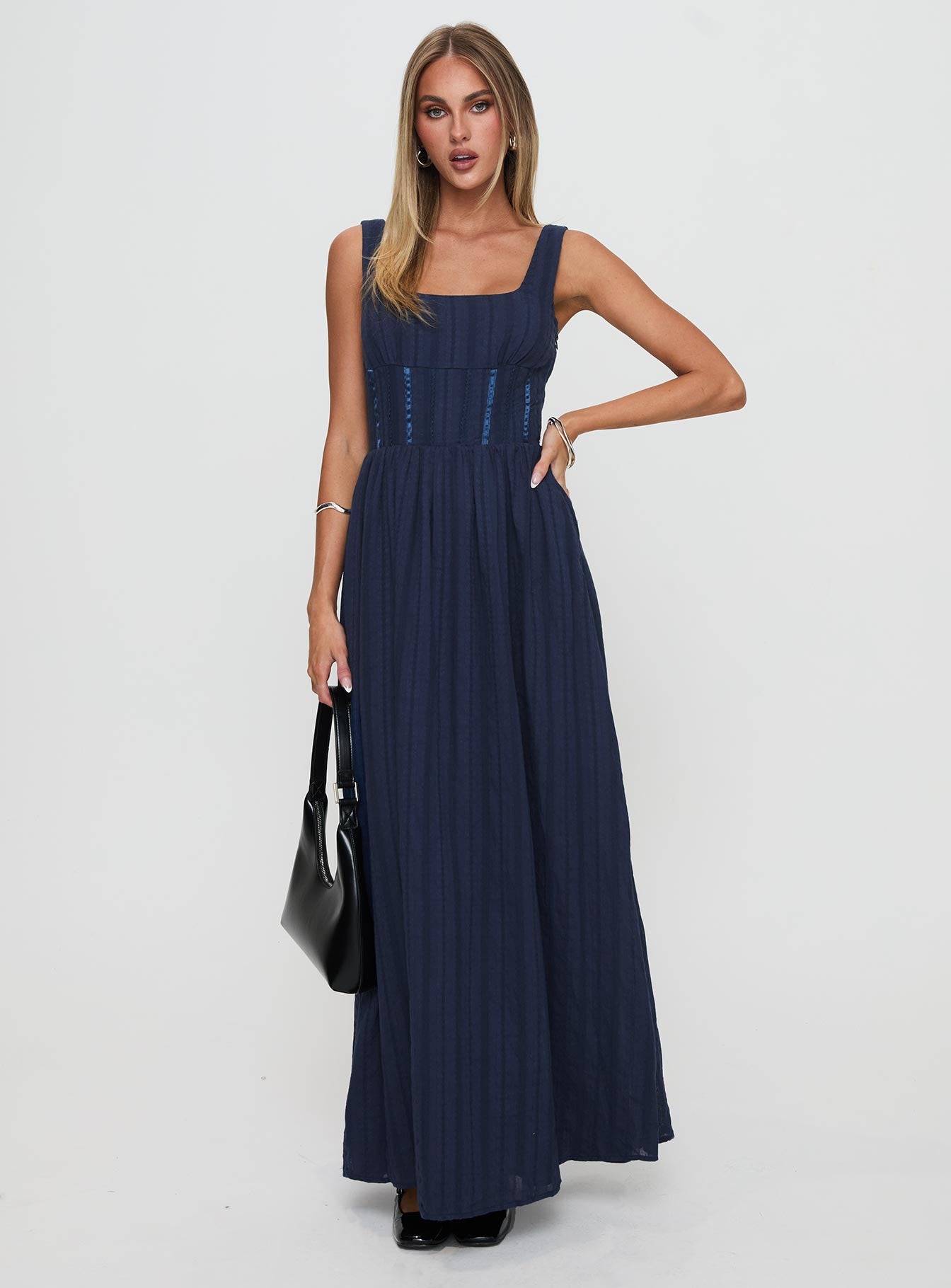 Lorinda Maxi Dress Navy、mySite、solidvoid