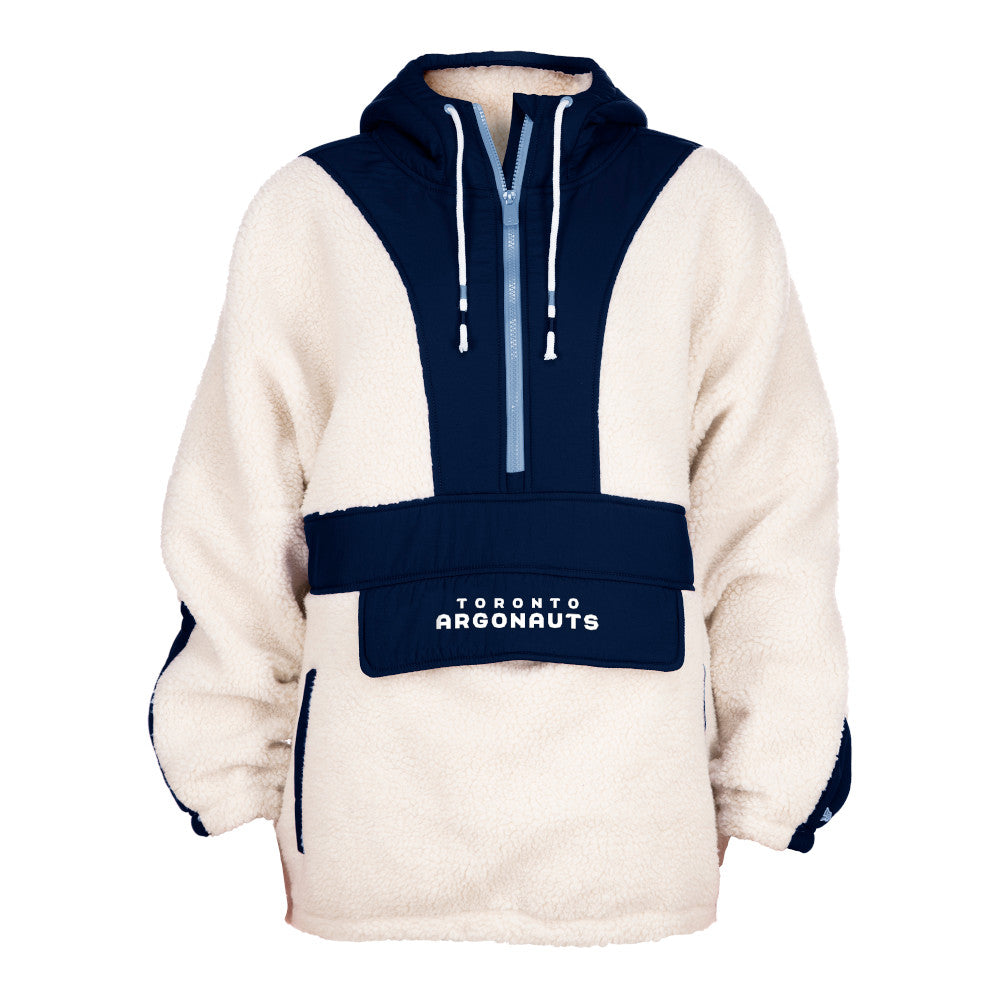 Nylon Raglan 1/4 Zip Sherpa Jacket