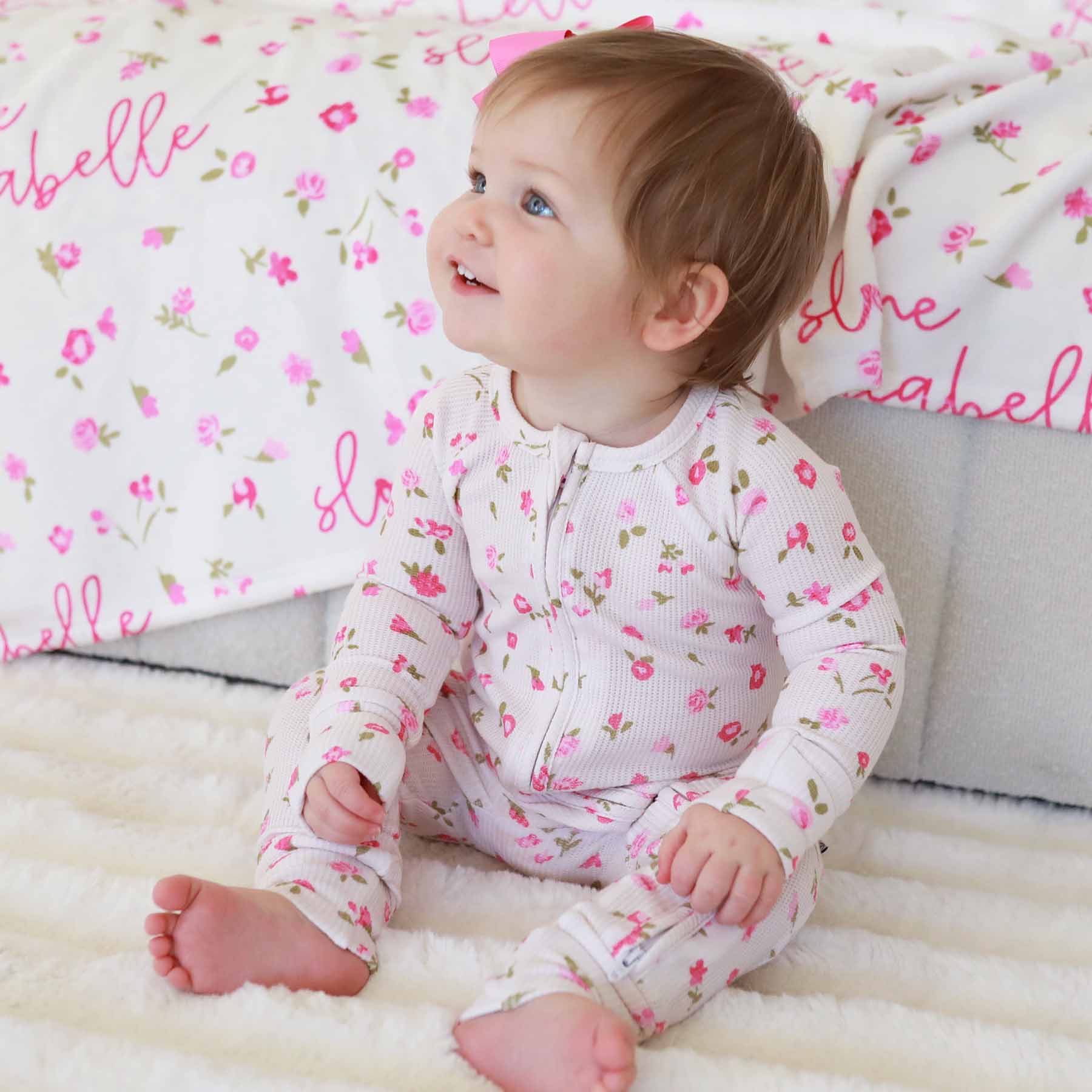  Penny's Posies Bamboo Waffle Convertible Zip Romper、mySite、layawaytickets