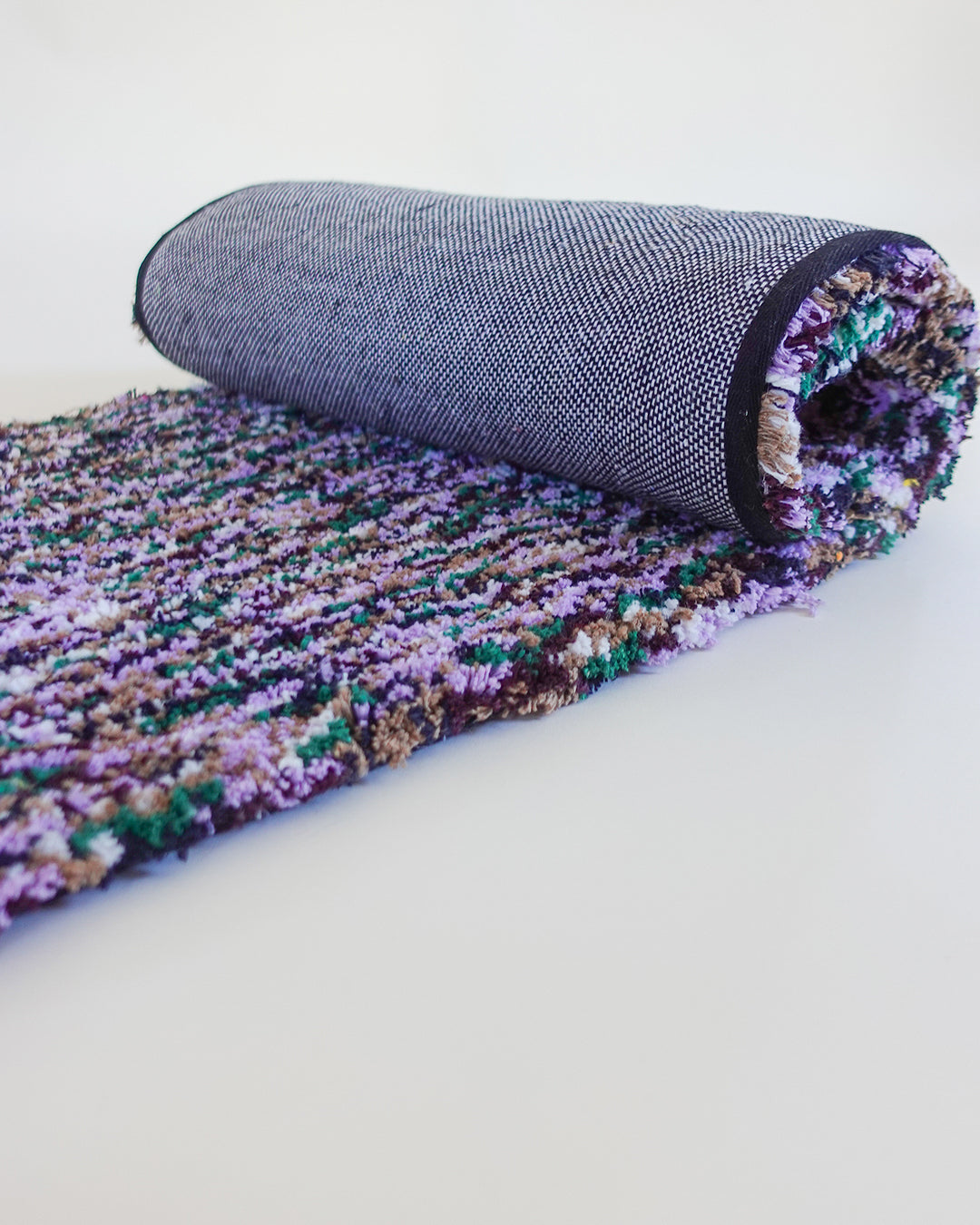 Recycled Cotton Purple and Green Tufted Runner Rug、mySite、gigharbornorthrealestate