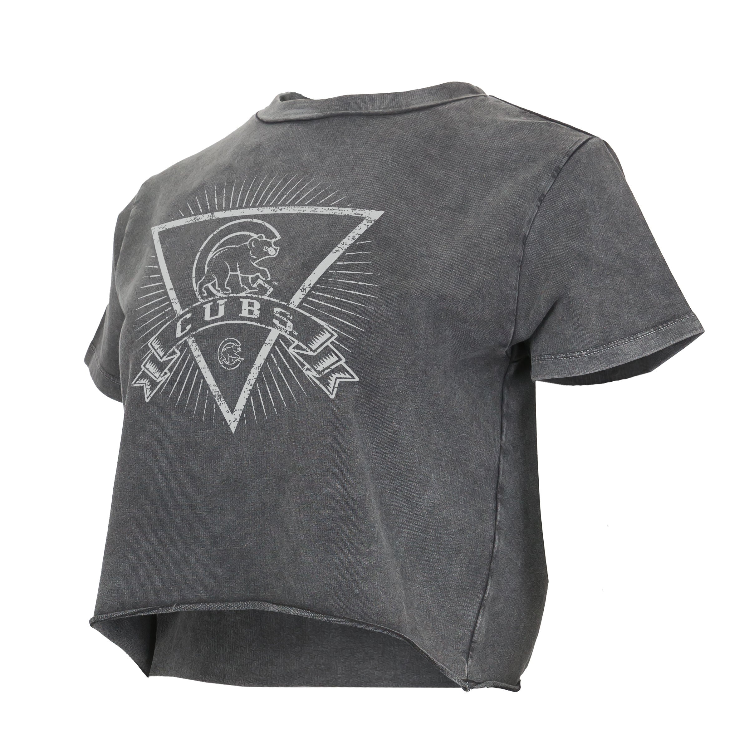 Chicago Cubs Women's Market French Terry Charcoal Tee、mySite、vikingsvslions