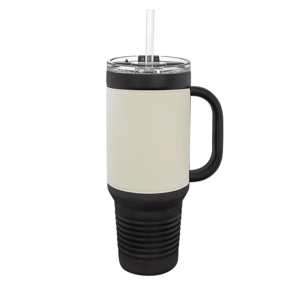 Polar Camel 40 oz. Laserable Leatherette Travel Mug、mySite、noshort