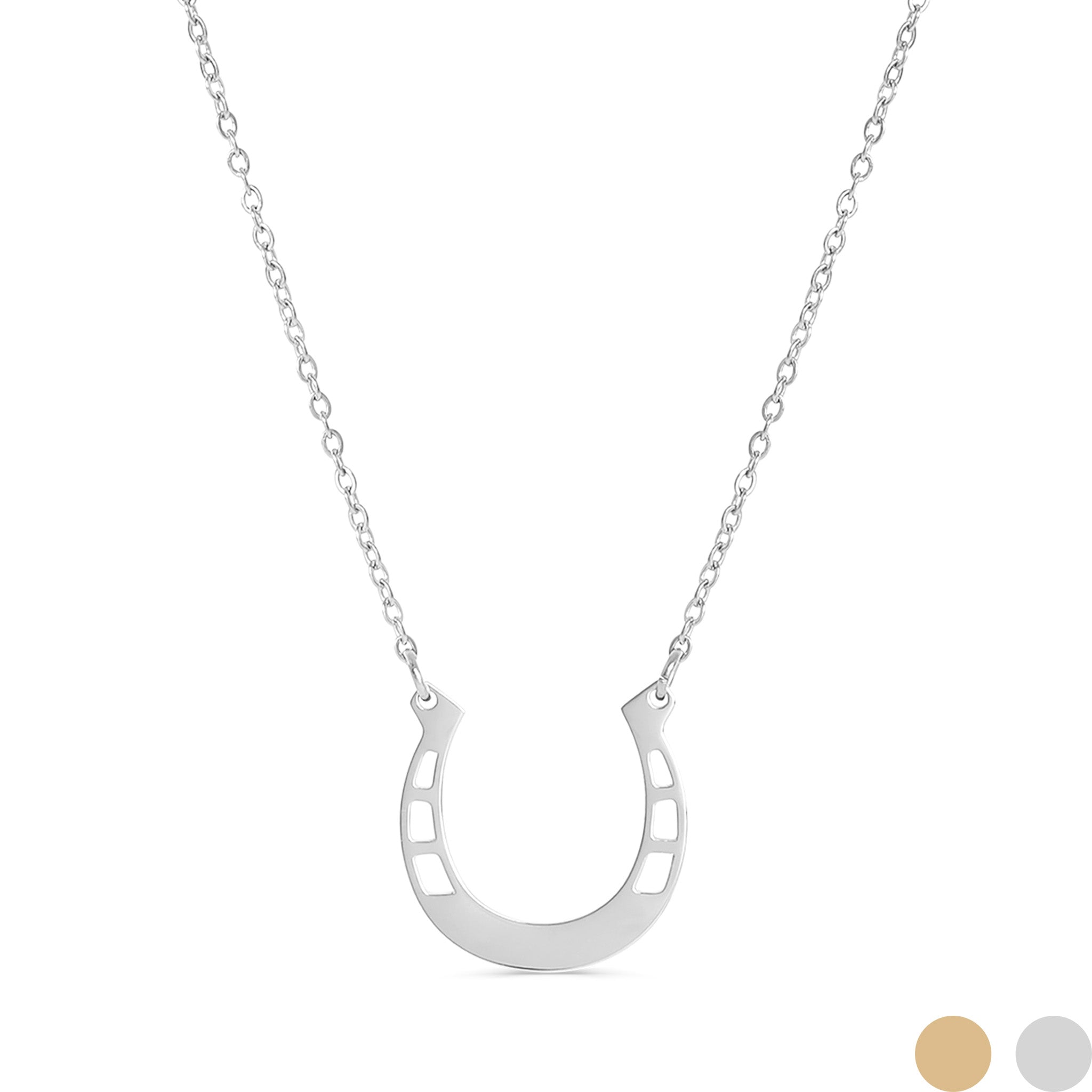 18 Engravable Stainless Steel Horseshoe Necklace / SBB0333、mySite、dreamappss