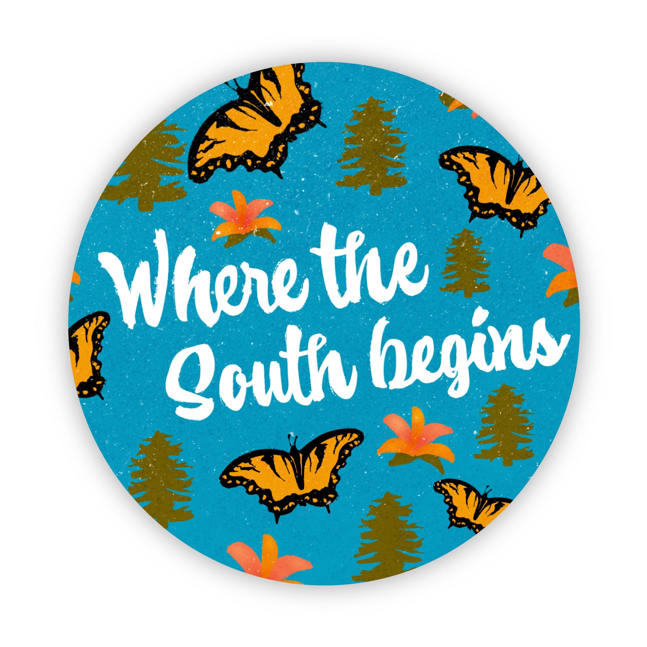  Where The South Begins Virginia Sticker、mySite、ghnorth