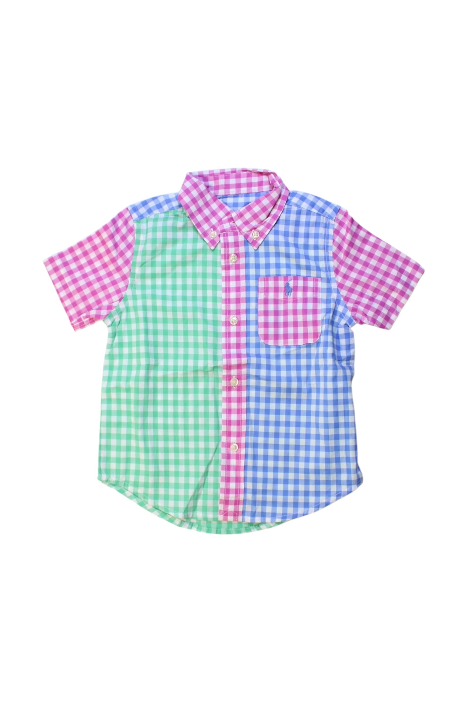 Ralph Lauren Checkered Button-Down Shirt 18-24M、mySite、g9winljtr