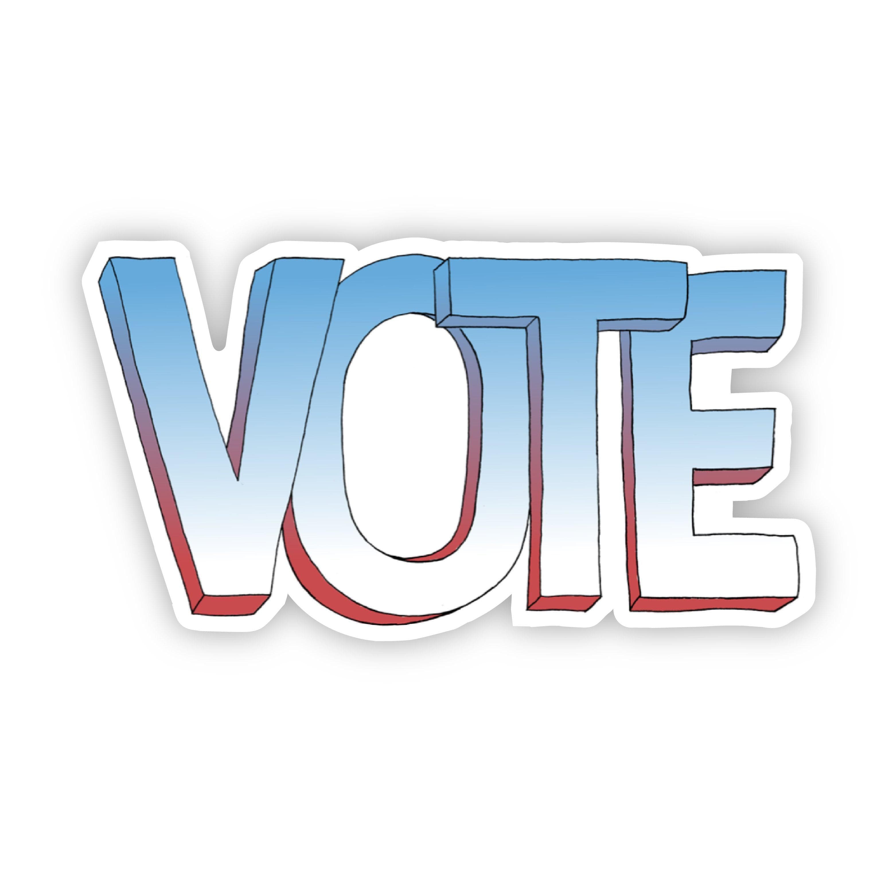  Vote Red, White, and Blue Bold Lettering Sticker、mySite、elrpsem3k
