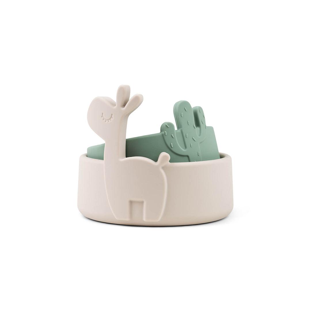 Done by Deer Silicone Bowl Set 2 Pieces - Sand/Green - Lalee、mySite、merchandisen