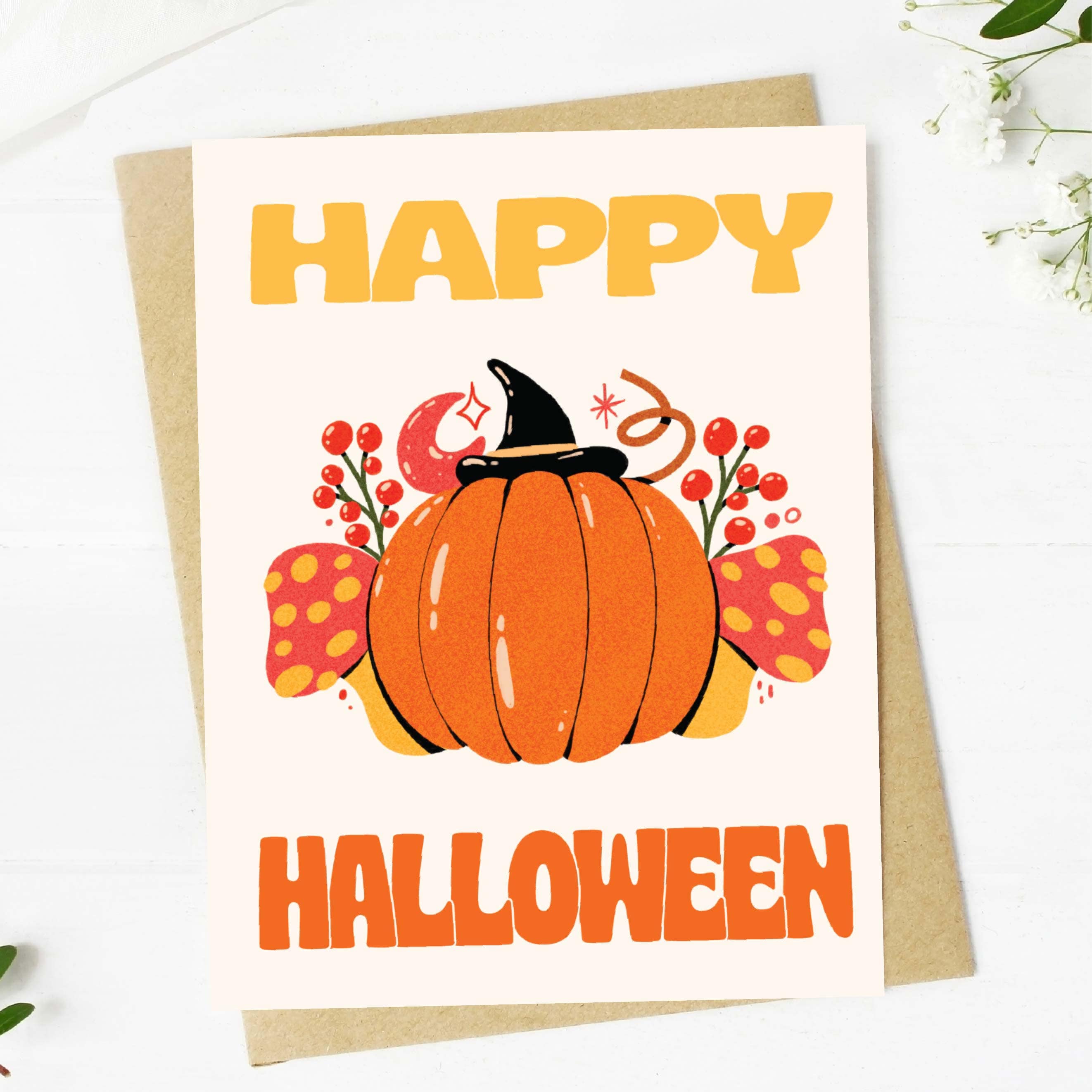  Happy Halloween Pumpkin Card、mySite、elrpsem3k
