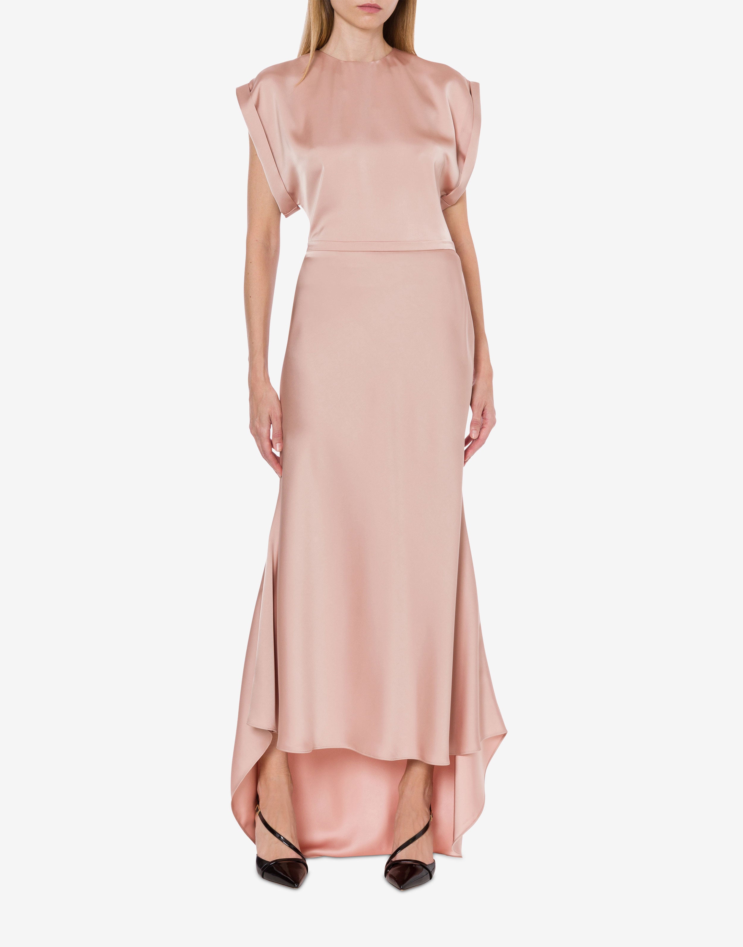 Blusa in raso con maniche rollate、mySite、aoinhome