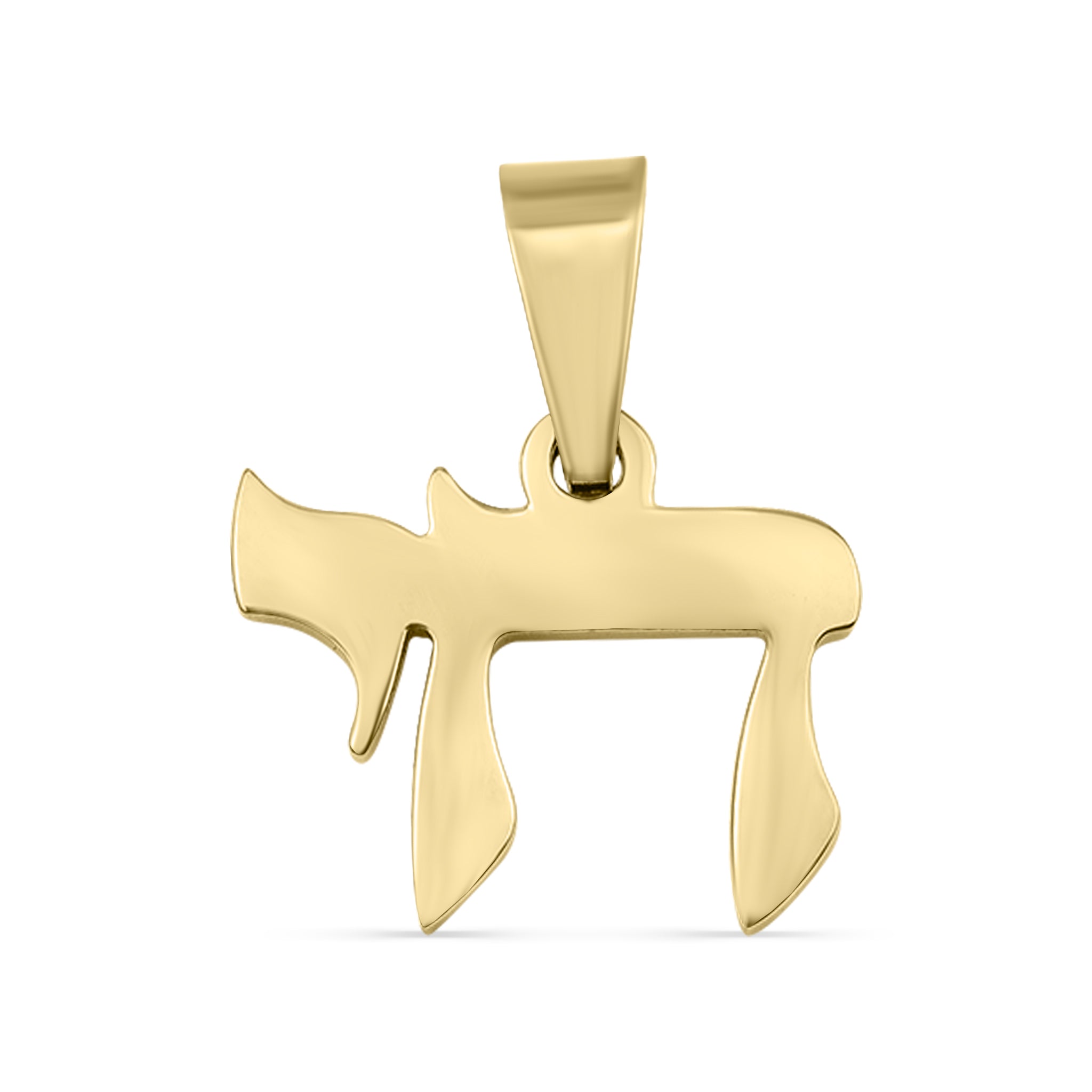 18K Gold PVD Stainless Steel Jewish Chai Pendant / PDJ5053、mySite、dreamappss