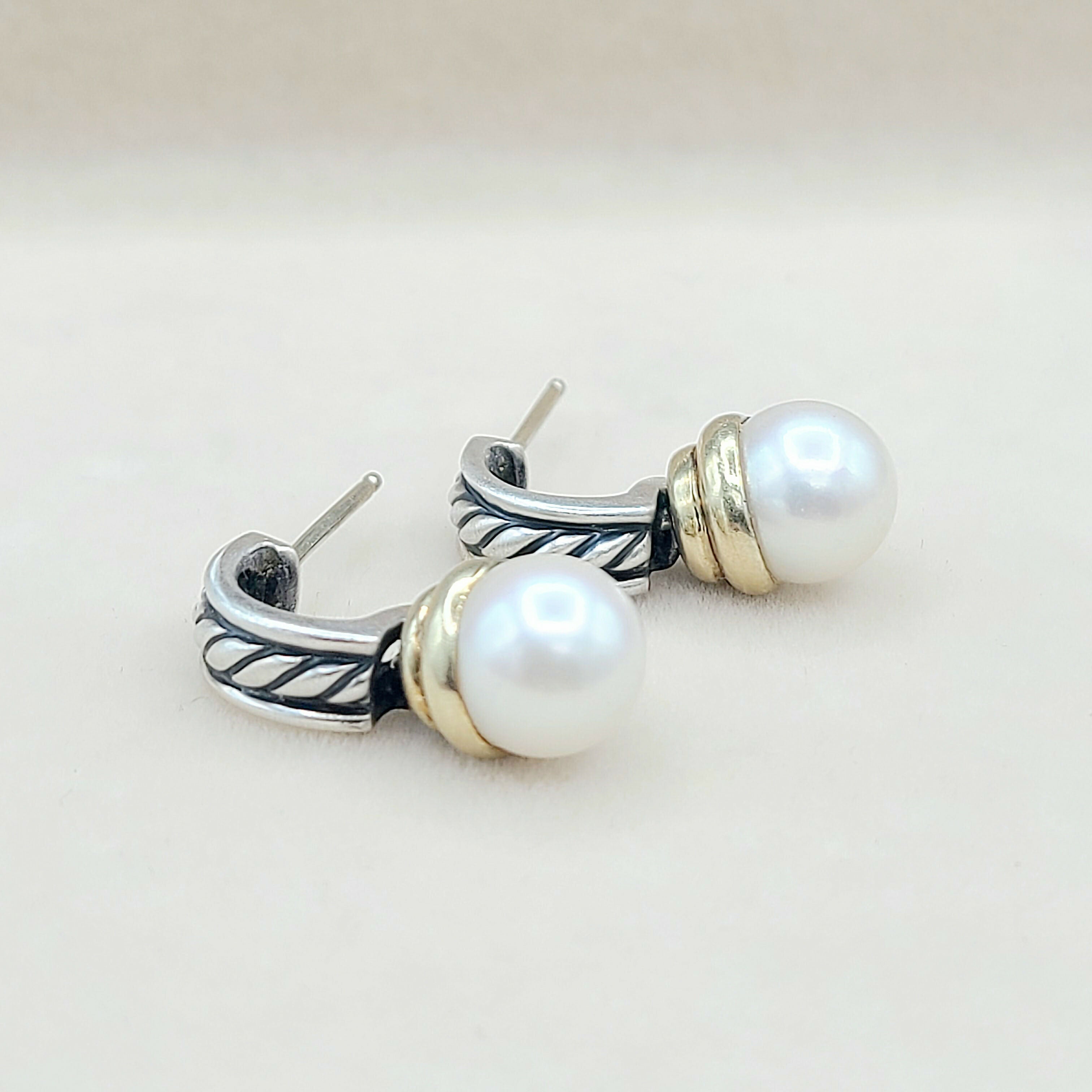 David Yurman Hampton Cable Drop Pearl Earrings、mySite、hinf8tx79