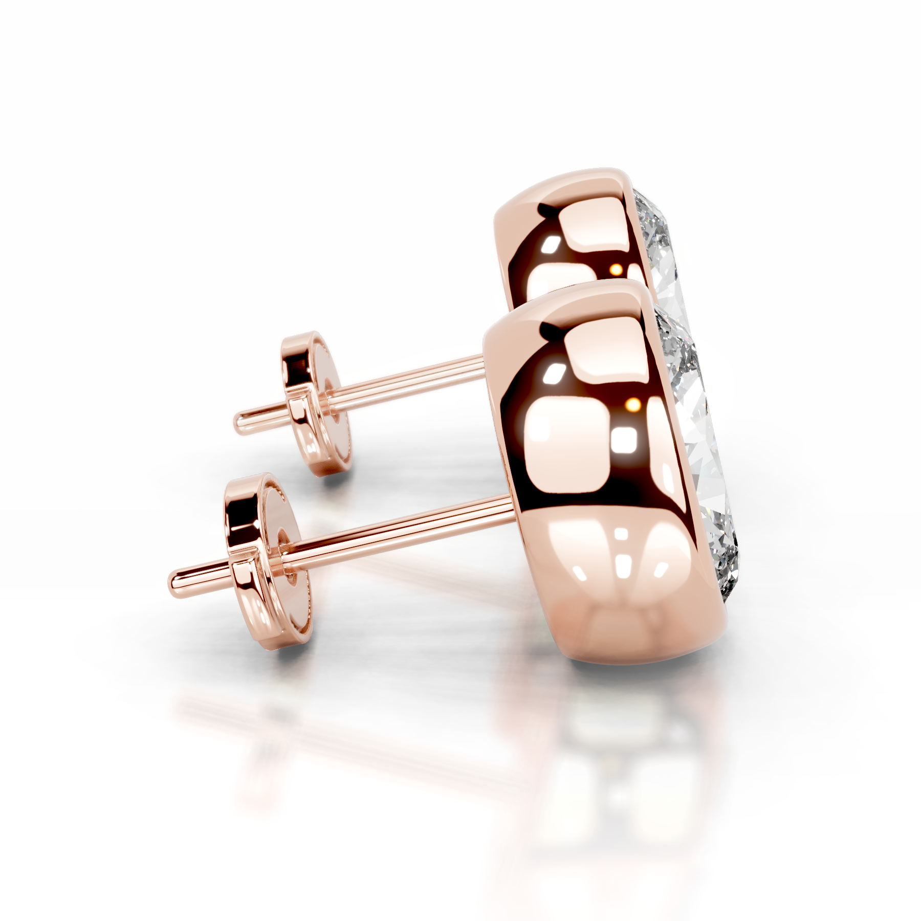 Janice Diamond Earrings (3 Carat) -14K Rose Gold、mySite、hinf8tx79