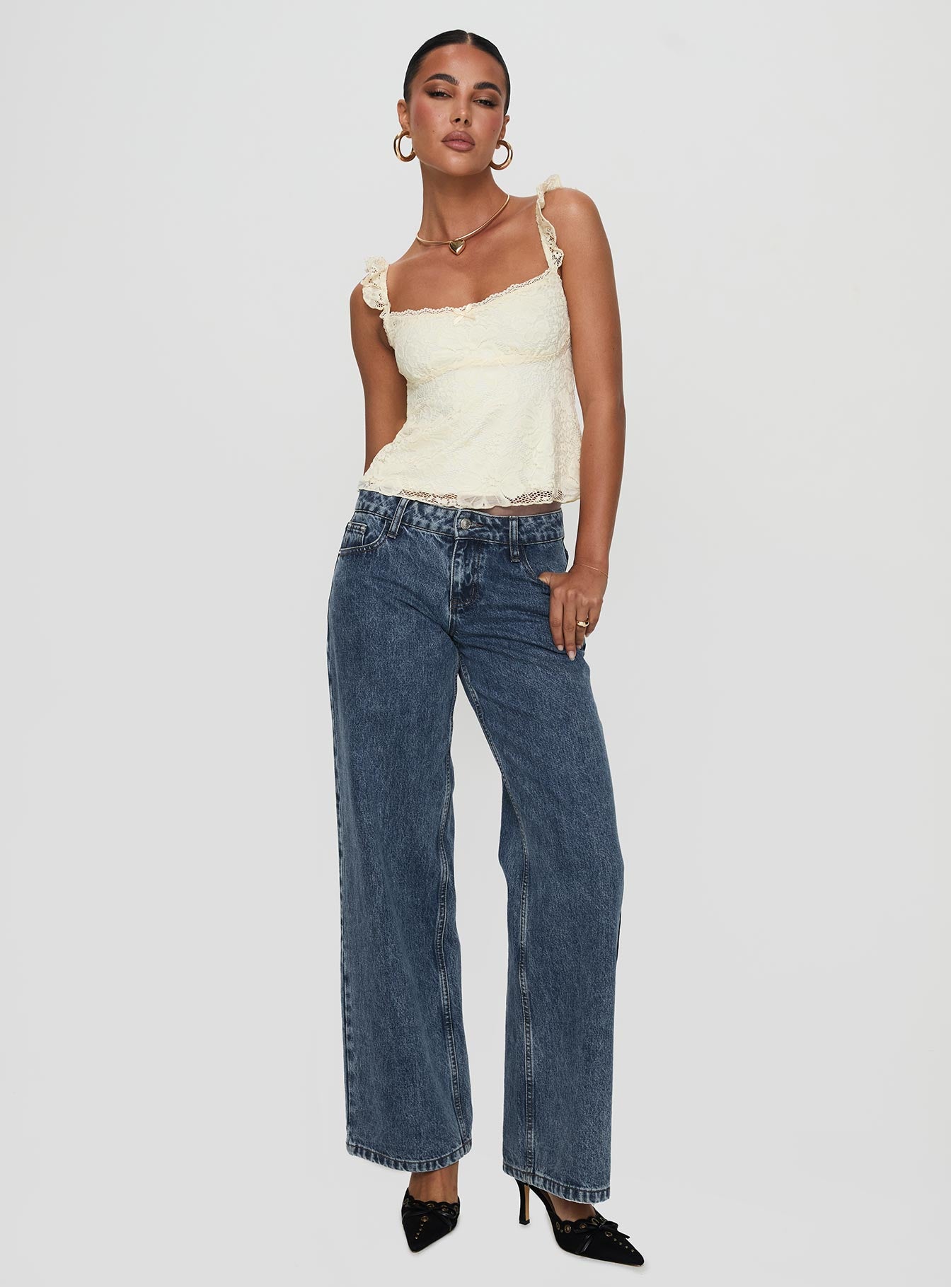 Madaleine Lace Top Cream、mySite、solidvoid