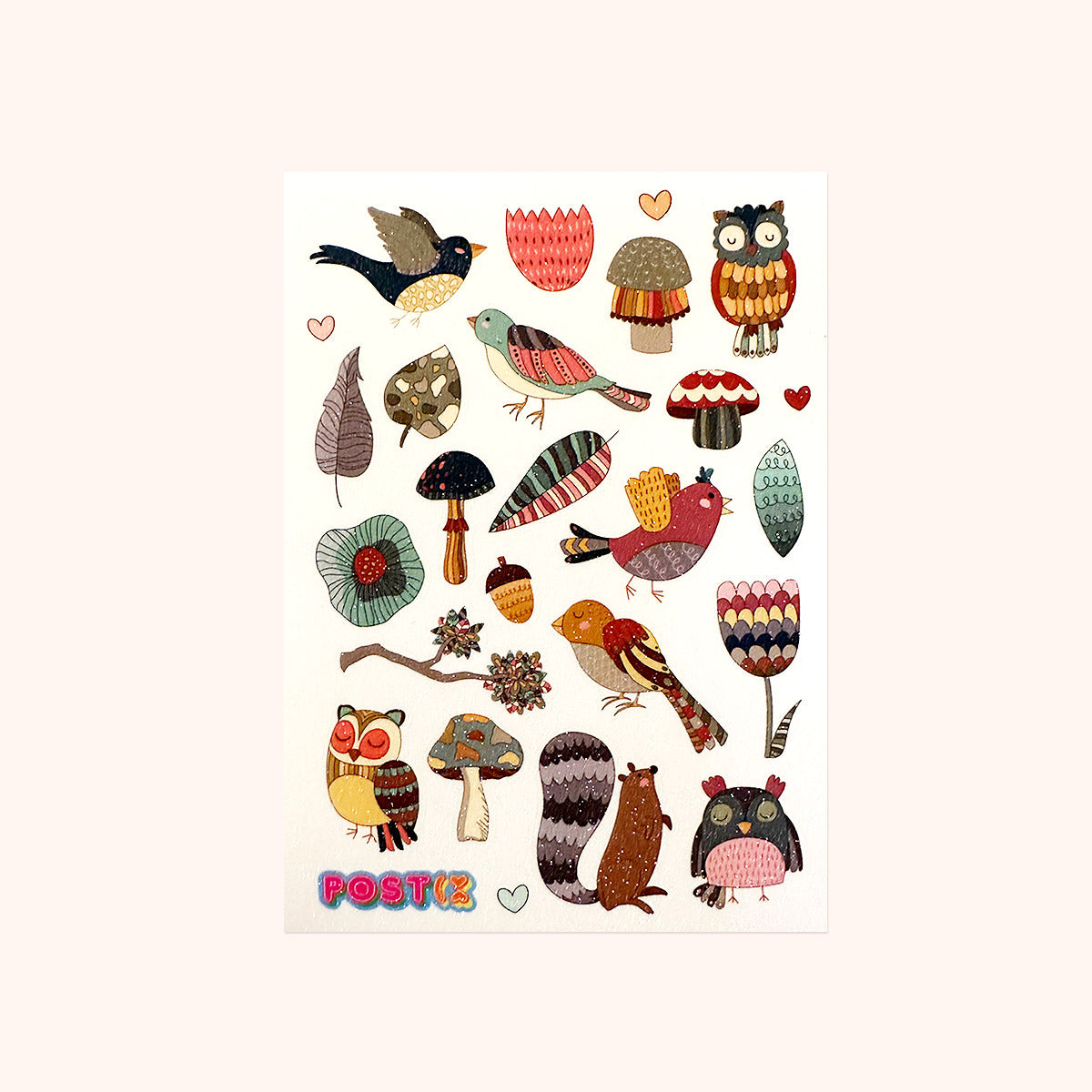  Retro Garden Glitter Sticker Sheet、mySite、ghnorth