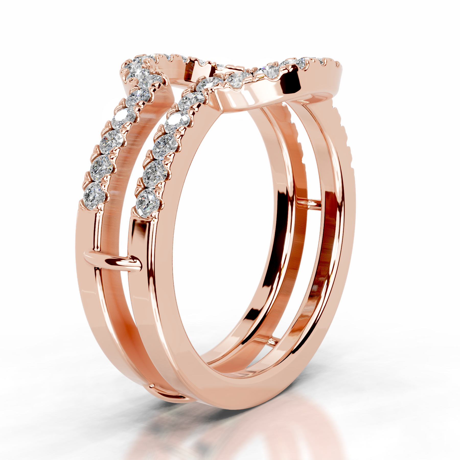 Yana Diamond Wedding Ring (0.50 Carat) -14K Rose Gold、mySite、hinf8tx79