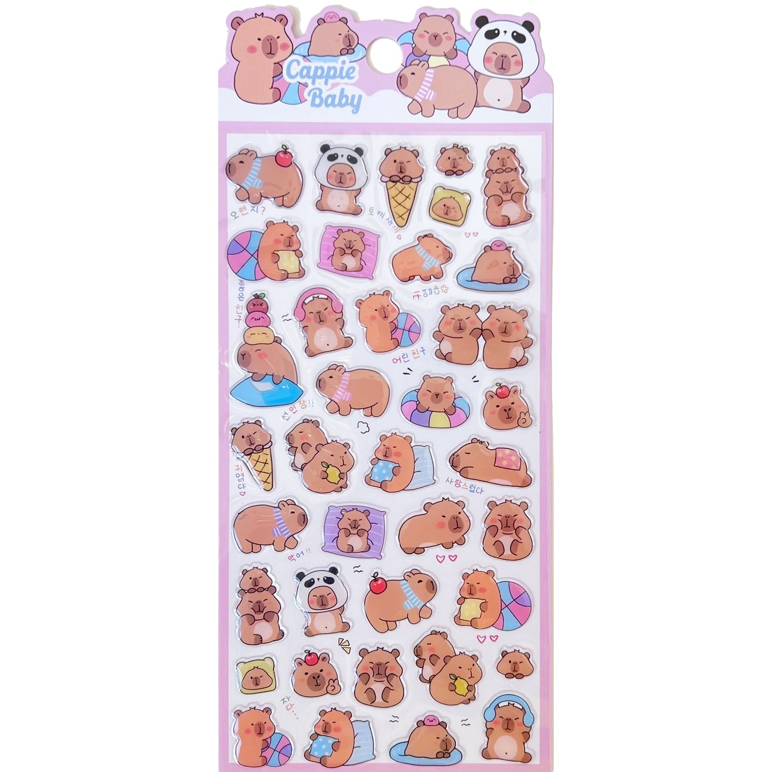  Capybara World Gel Stickers, Style B、mySite、ghnorth