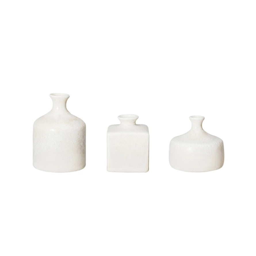  White Stoneware Vases Set of 3、mySite、elrpsem3k