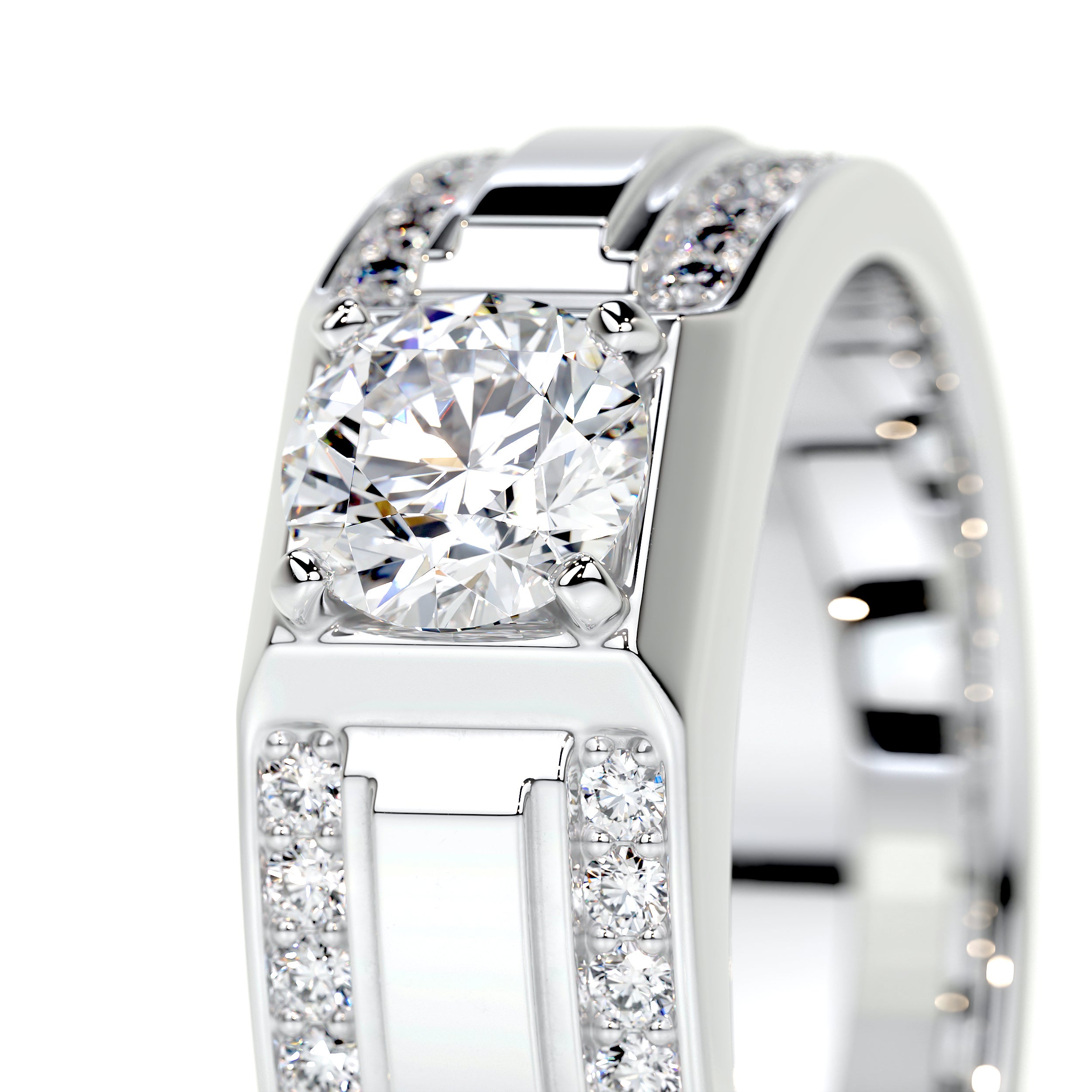 Raquel Lab Grown Diamond Wedding Band (1.25 Carat) -14K White Gold、mySite、hinf8tx79