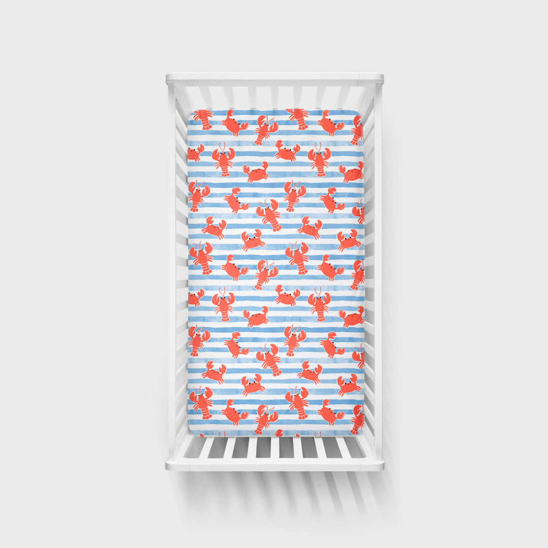 Crustacean Crew Fitted Crib Sheet、mySite、g9winljtr