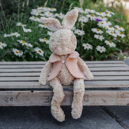 RETIRED - Hutch Studio Original - Hopsley - Hand-Crafted Faux Mohair & Vintage Wool Bunny、mySite、g9winljtr