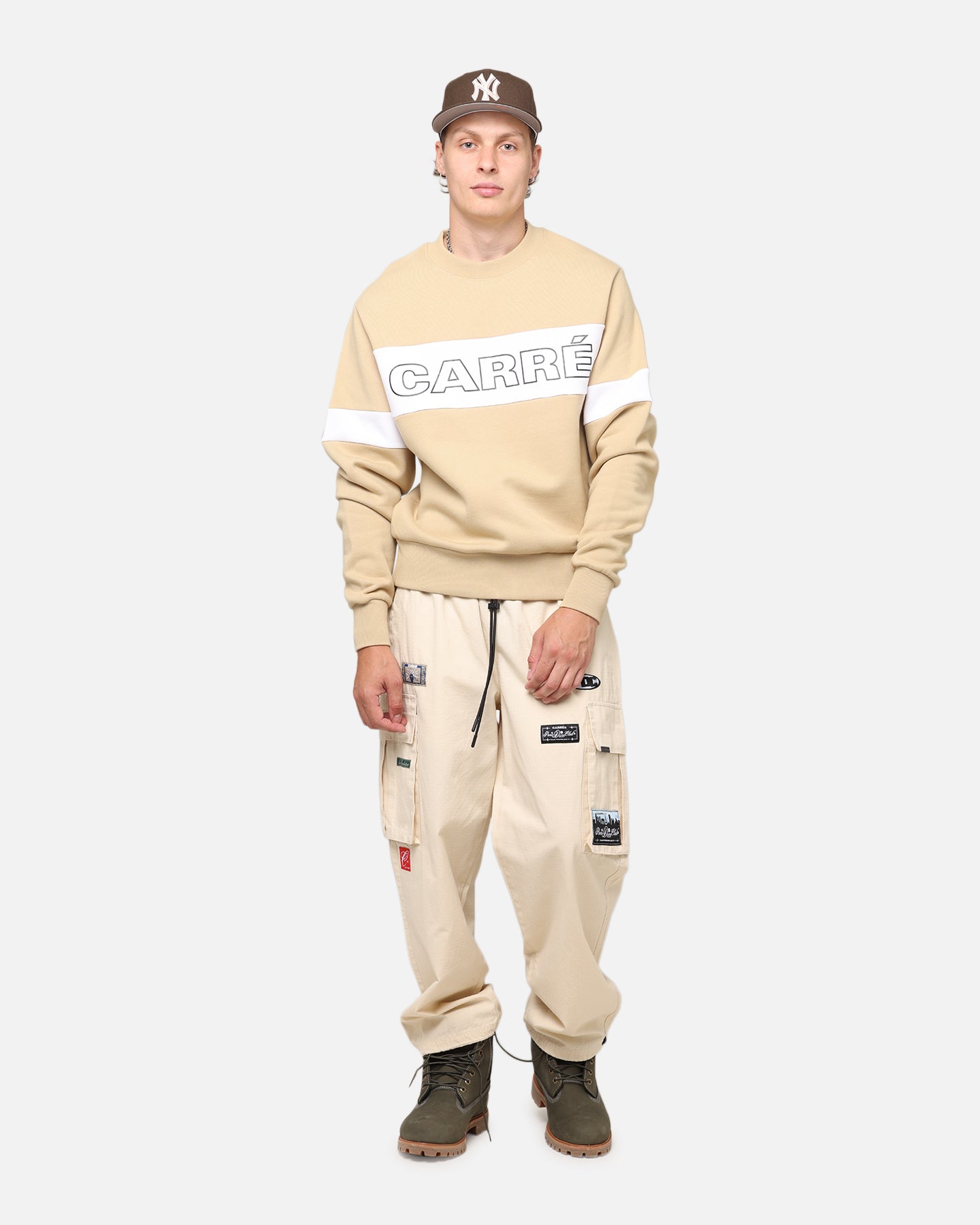 Carre Bars Crewneck Stone/White、mySite、zt4zffjzw