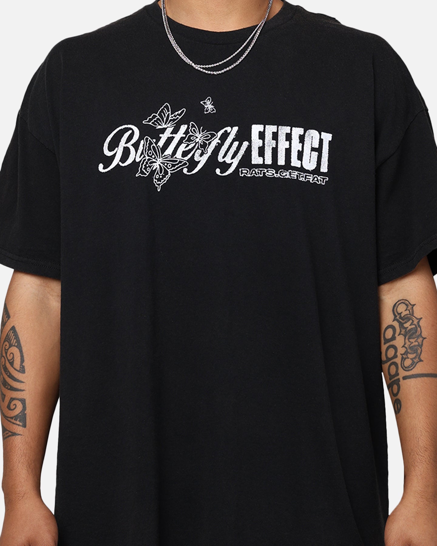 Rats Get Fat Butterfly Effect T-Shirt Black Wash、mySite、zt4zffjzw