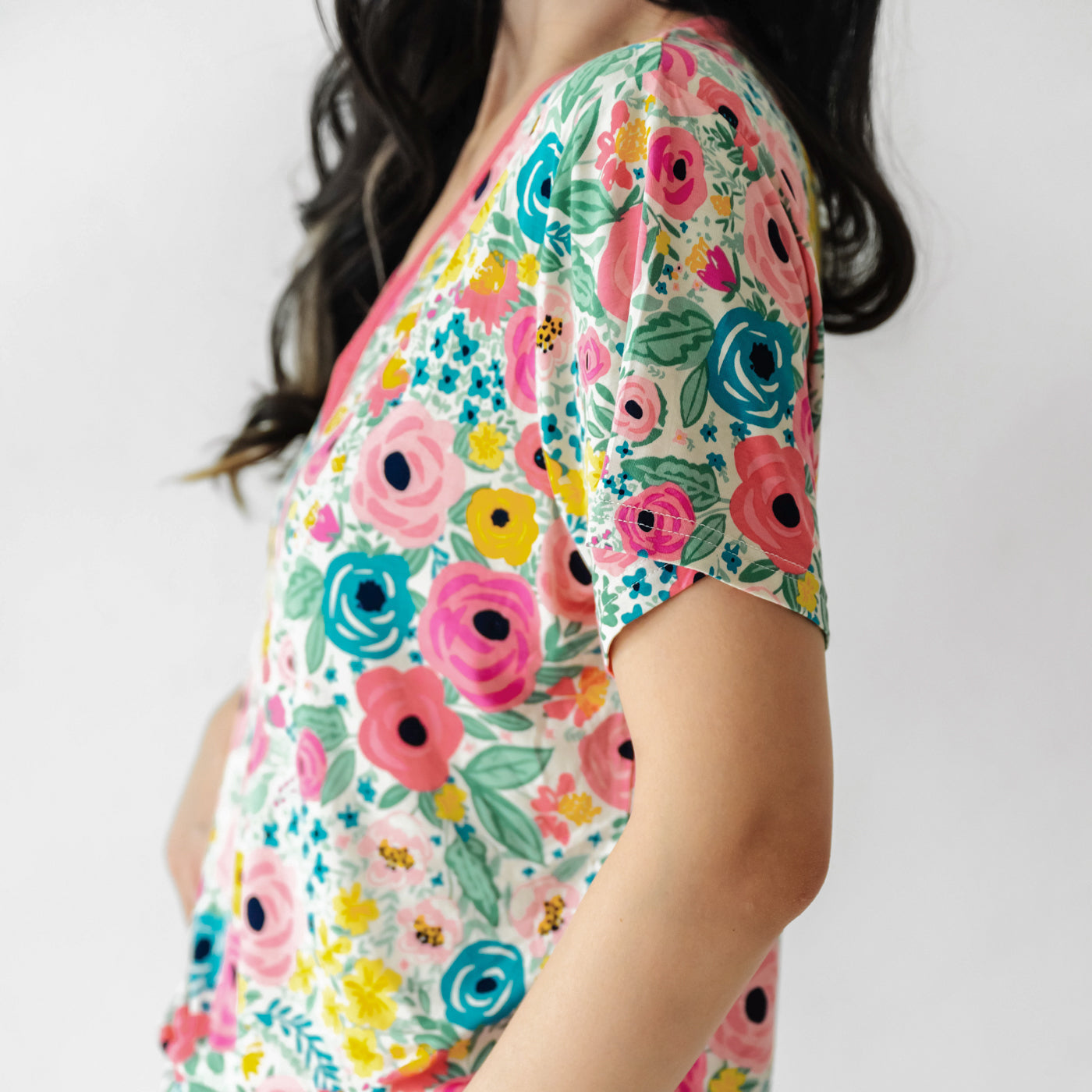 Secret Garden Women's Short Sleeve Pajama Top、mySite、g9winljtr