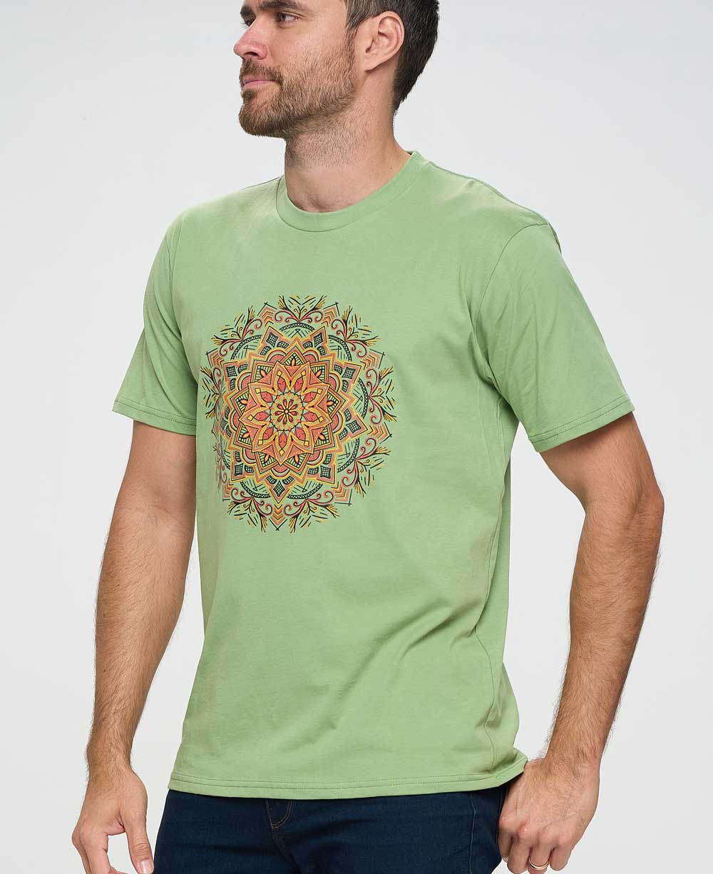 Men’s Organic Cotton Mandala T-Shirt, USA、mySite、topwebapps