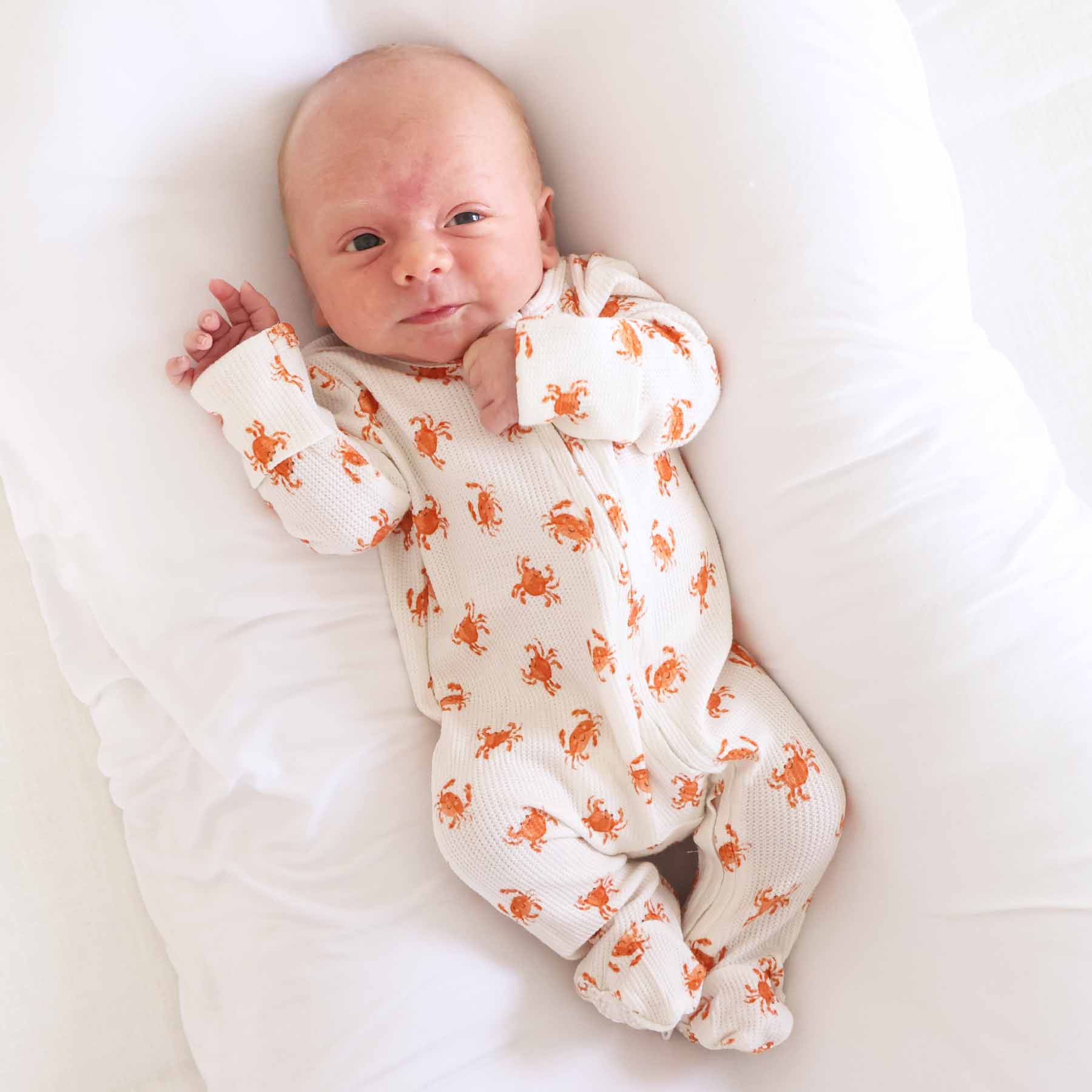  Cutie Crabs Bamboo Waffle Zipper Footie、mySite、layawaytickets