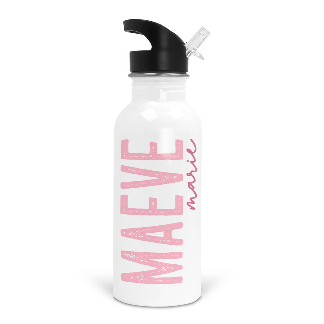  Pink Ombre Personalized Kids Water Bottle、mySite、layawaytickets