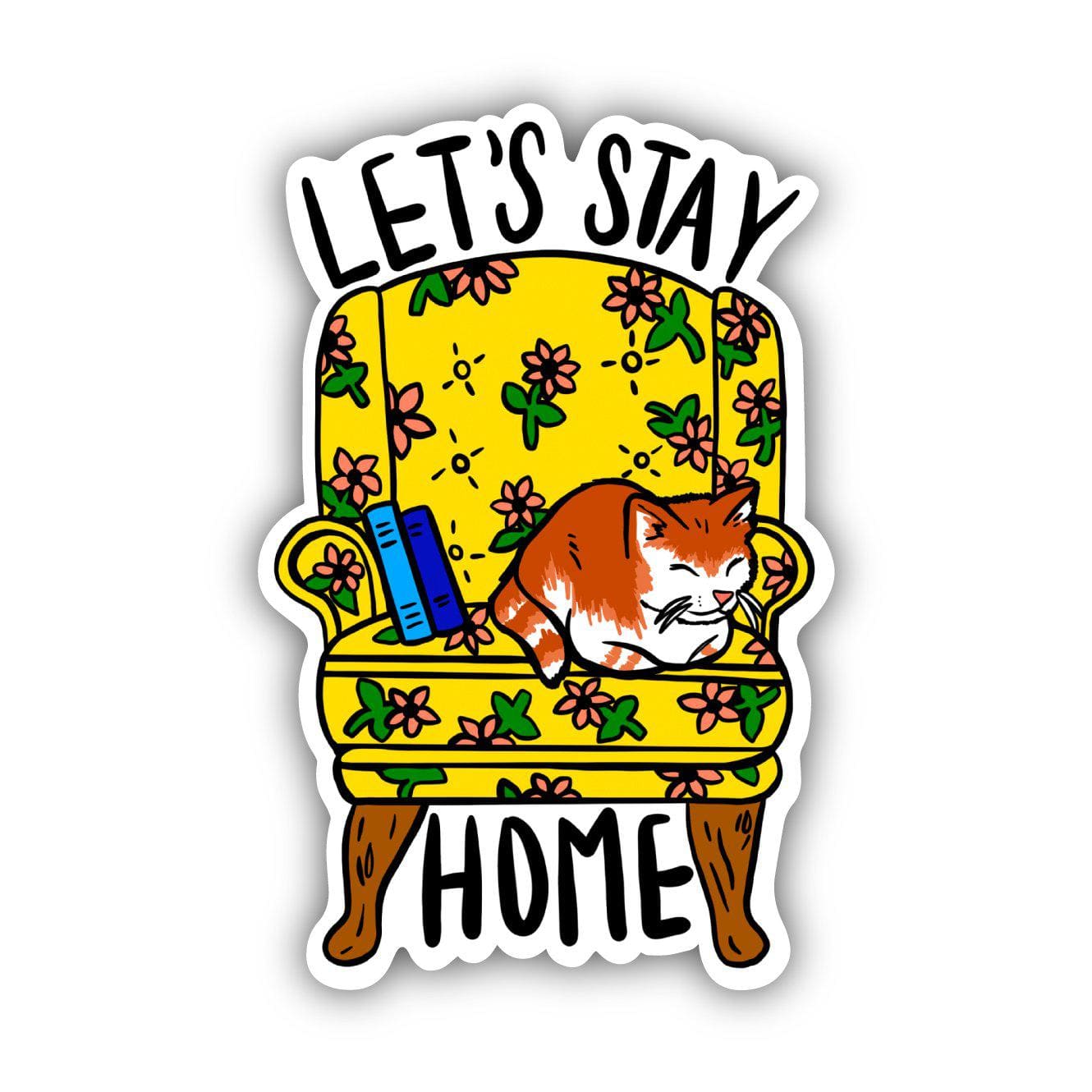  Let's Stay Home Cat Chair Sticker、mySite、elrpsem3k