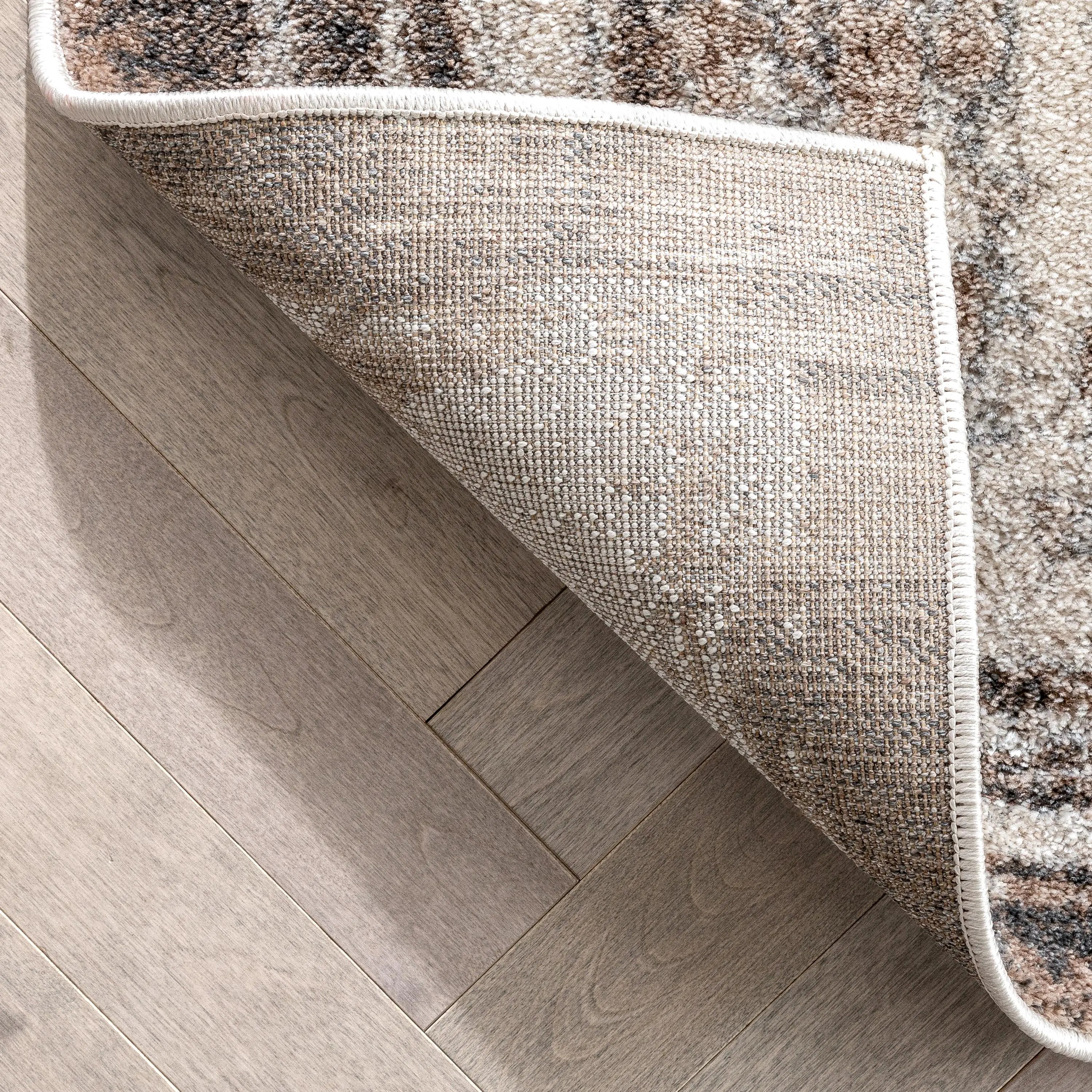 Francis Abstract Brushstroke Ivory Vintage Rug、mySite、gigharbornorthrealestate