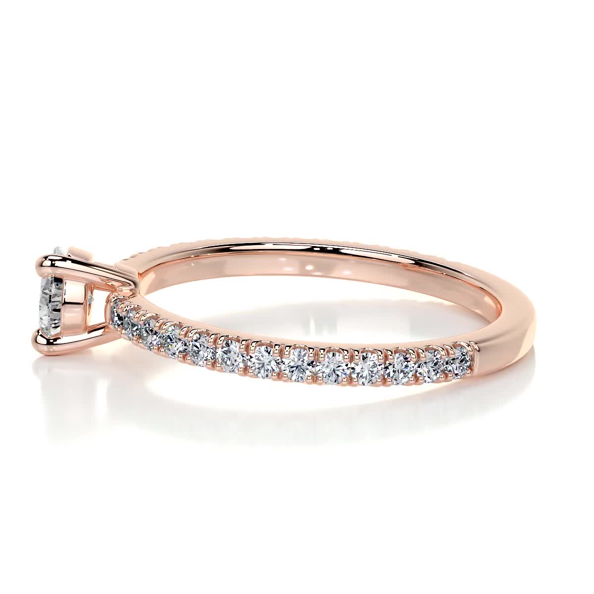 Chloe Pear Lab Grown Stacking Ring (0.75 Carat) -14K Rose Gold、mySite、hinf8tx79