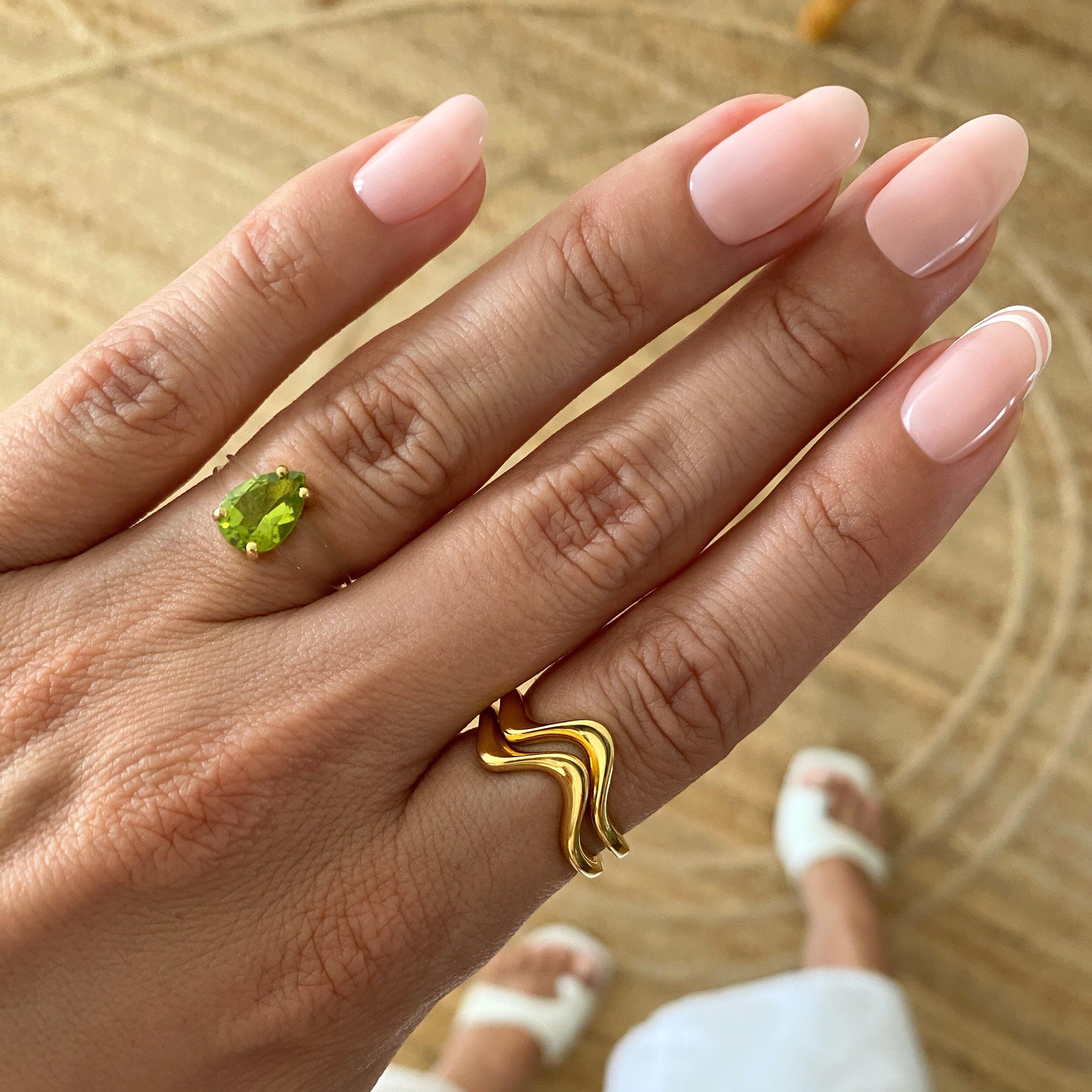 Peridot Ring Floating Sway - August Birthstone、mySite、hinf8tx79