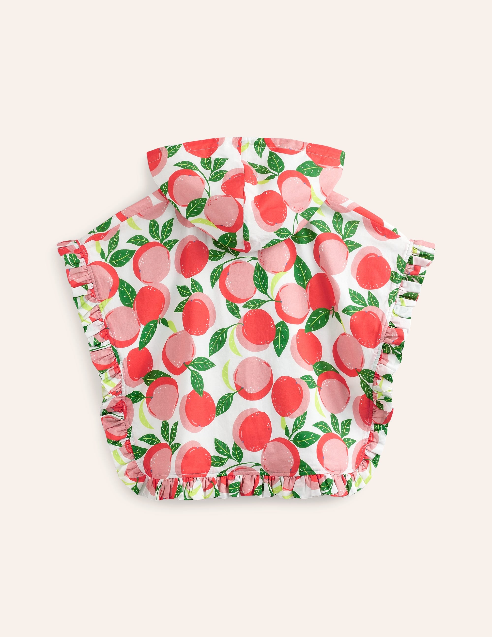  Towelling Poncho Hoodie-Ivory Peaches、mySite、ashleygrahame